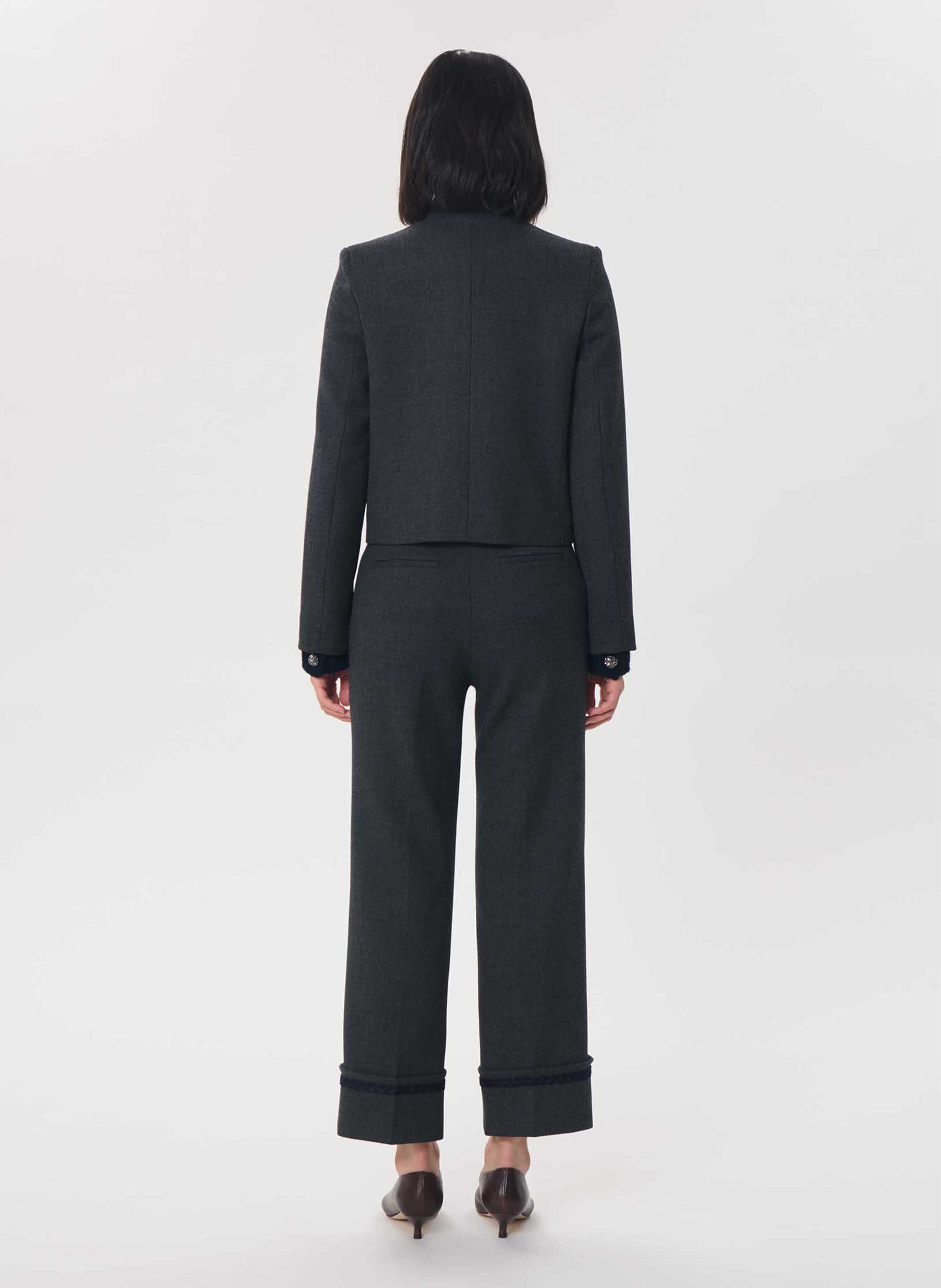 High-neck jacket TARA JARMON Grey