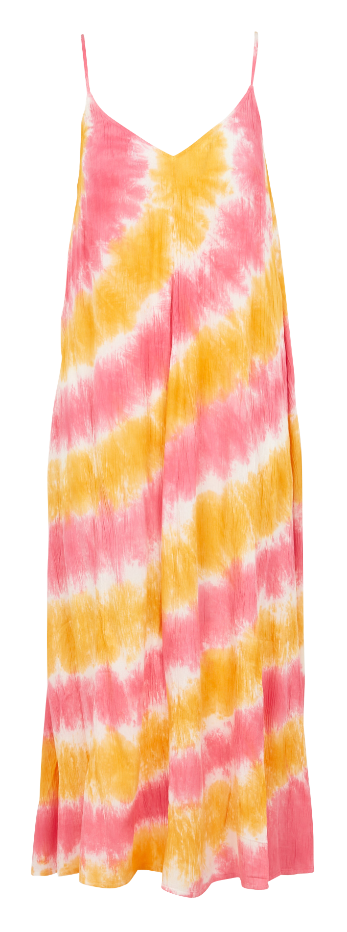 Langes Batikkleid mit Trägern YAS Mehrfarbig