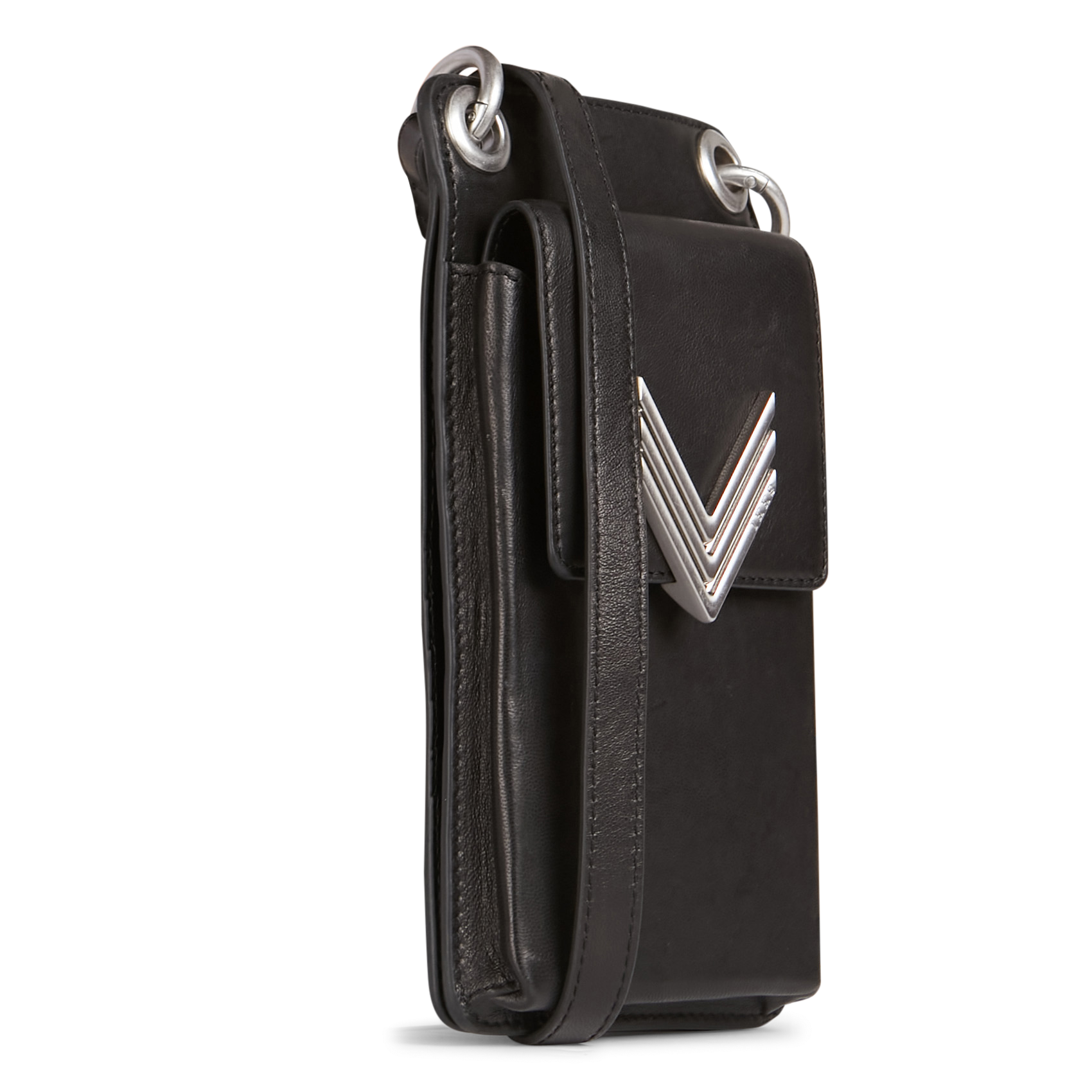 Multifunction leather clutch IKKS Black