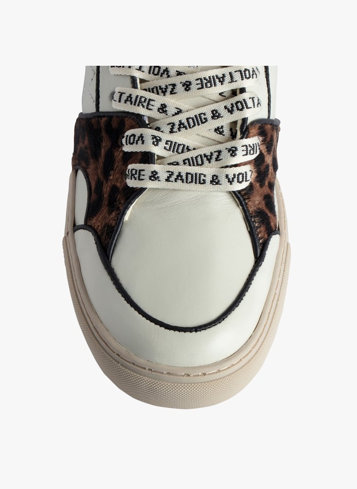 Leopard Print Leather High top Sneakers Heritage Zadig voltaire