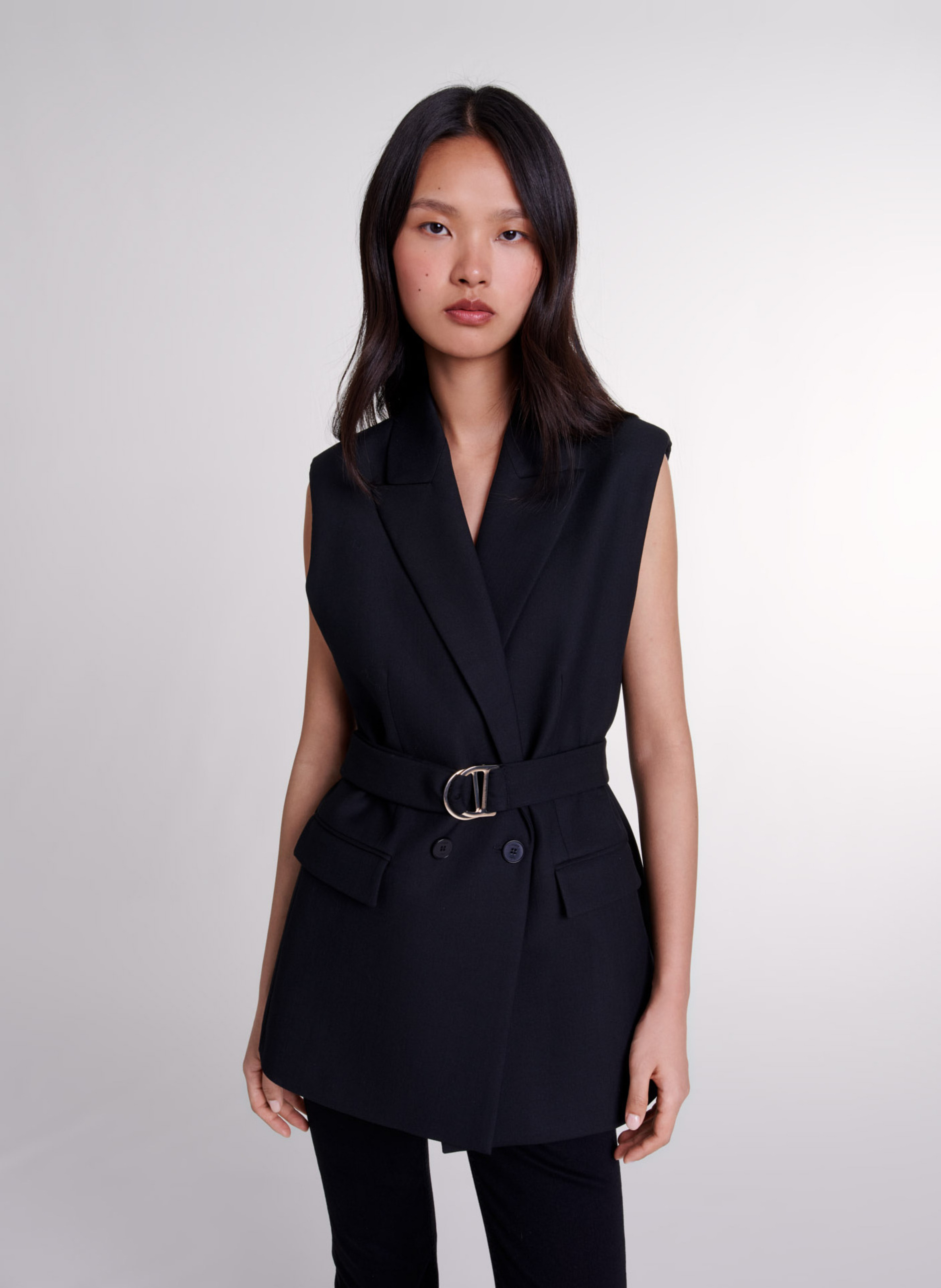 Veste de tailleur droite Noir