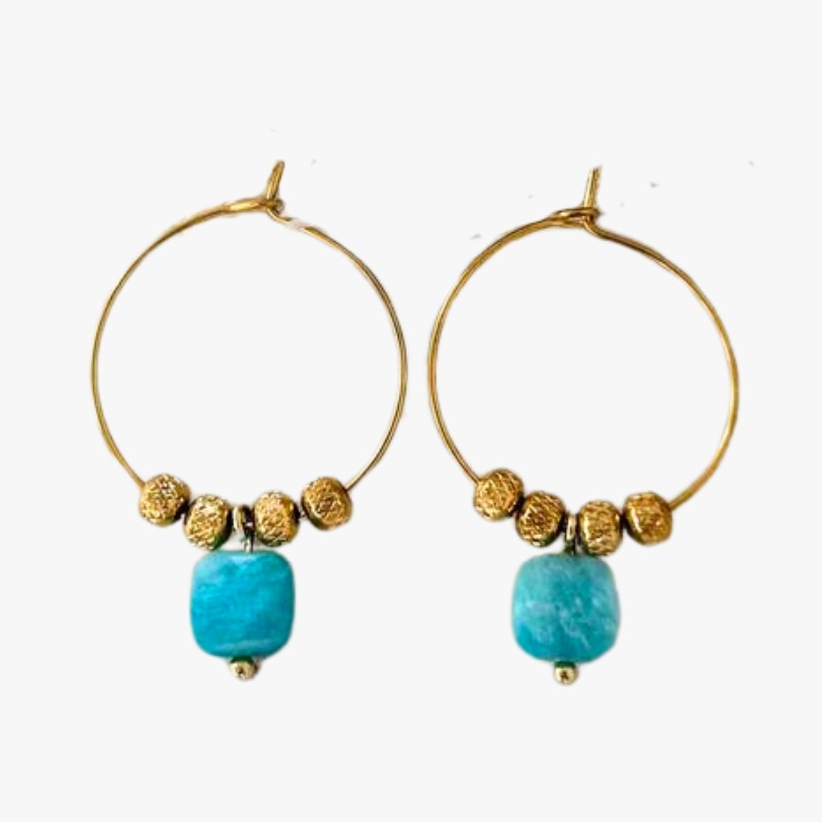 Amazonite earrings GINANDGER Blue