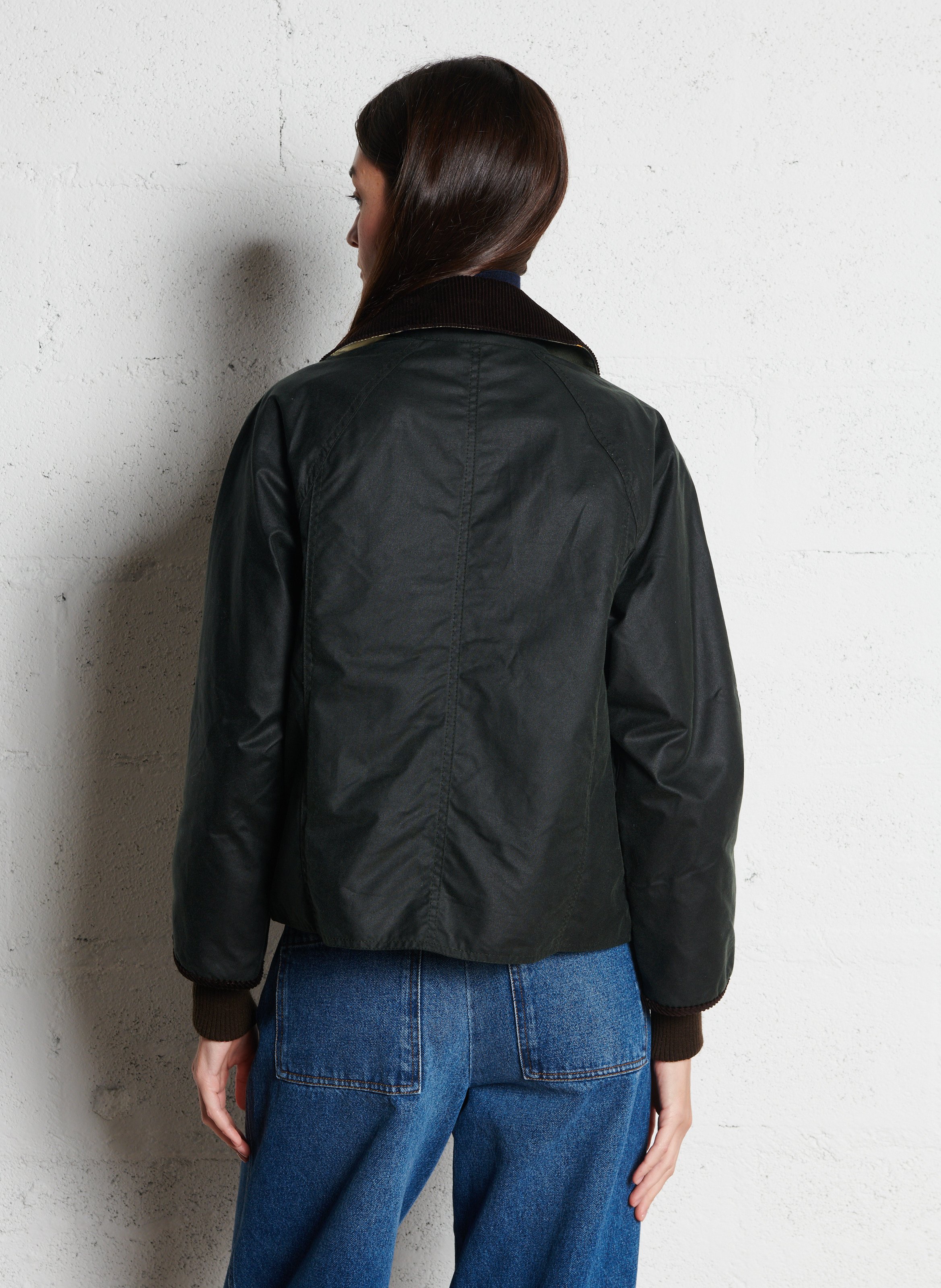 Loose-fit cotton jacket with classic collar BARBOUR Green