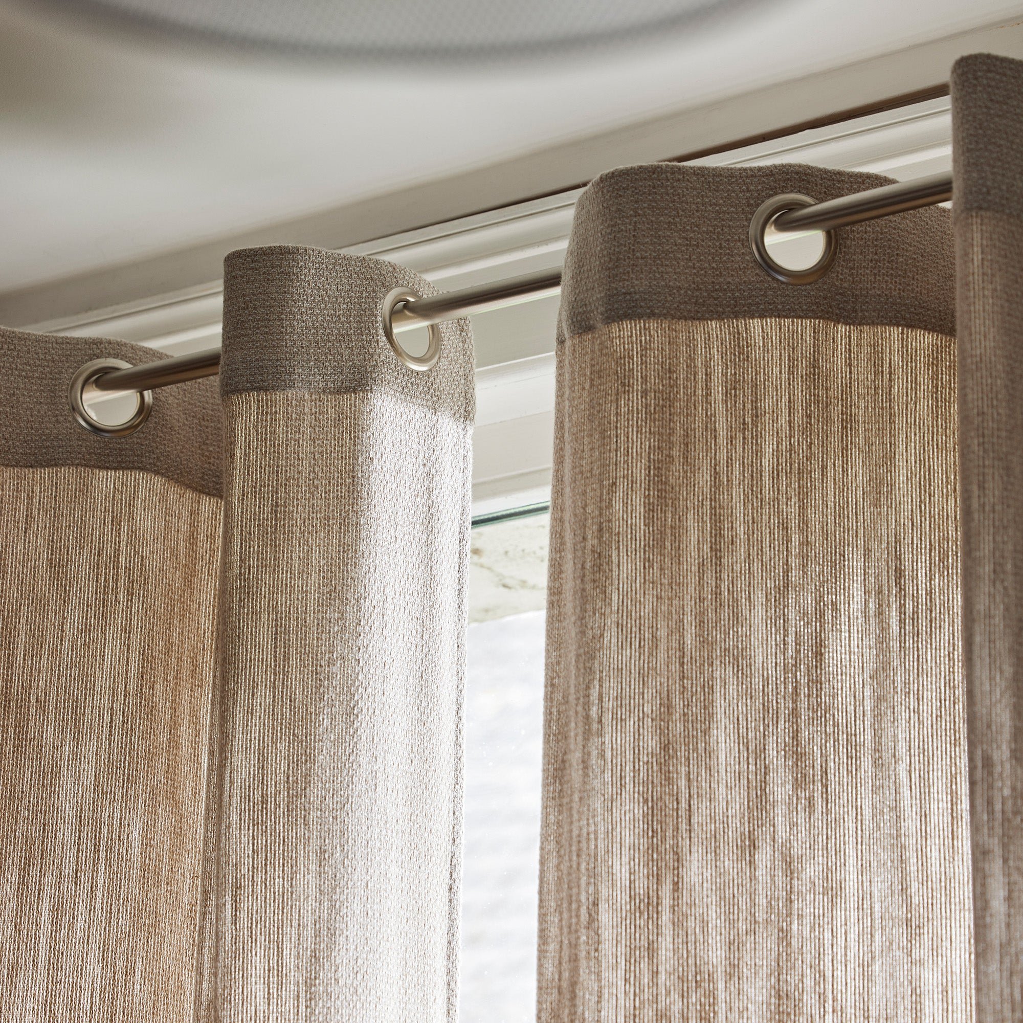 FLORESTA - Curtain with golden eyelets MADURA Orange