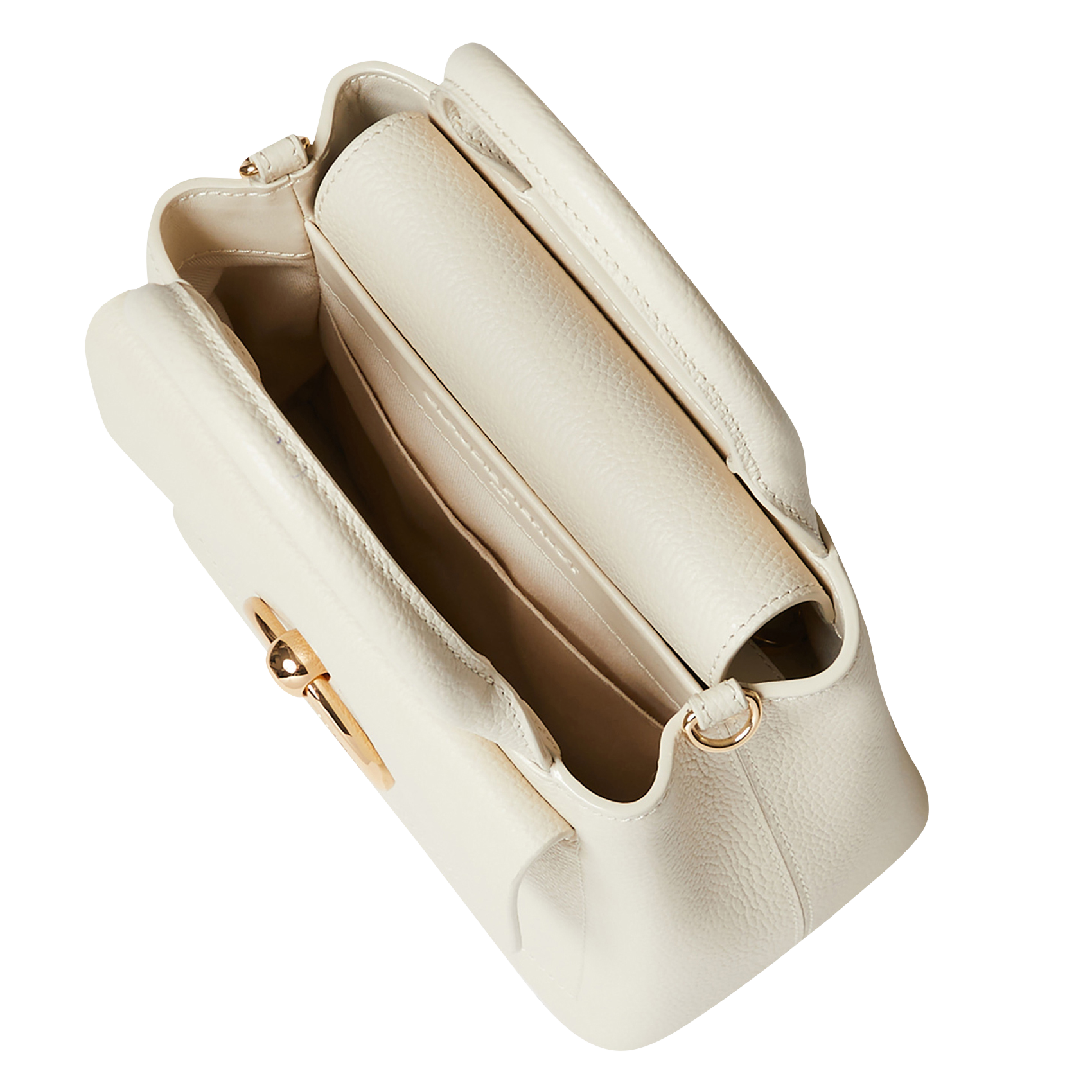 Kleine handtas van glad leer CLAUDIE PIERLOT Beige