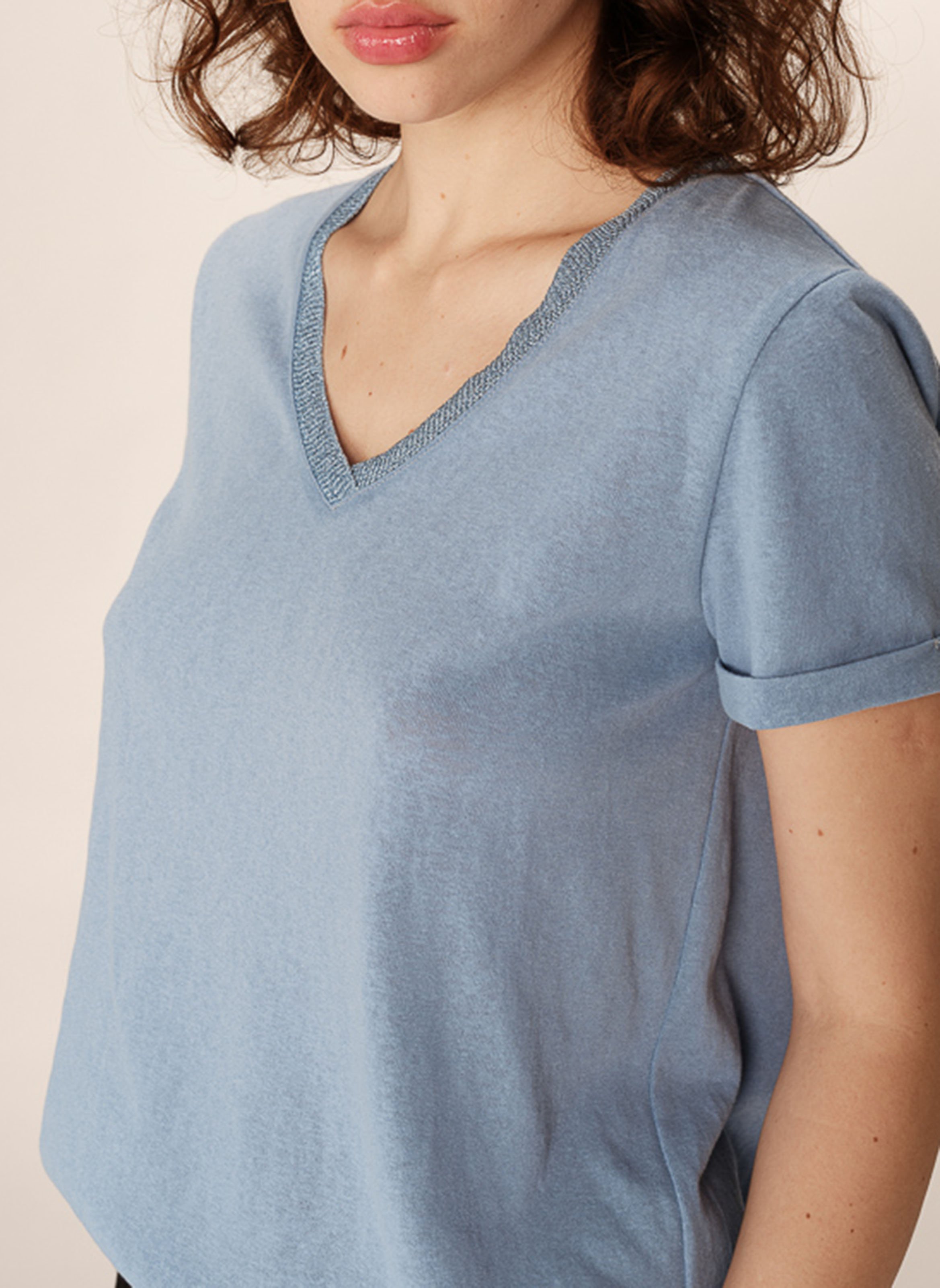 Basic cotton T-shirt GRACE ET MILA Blue