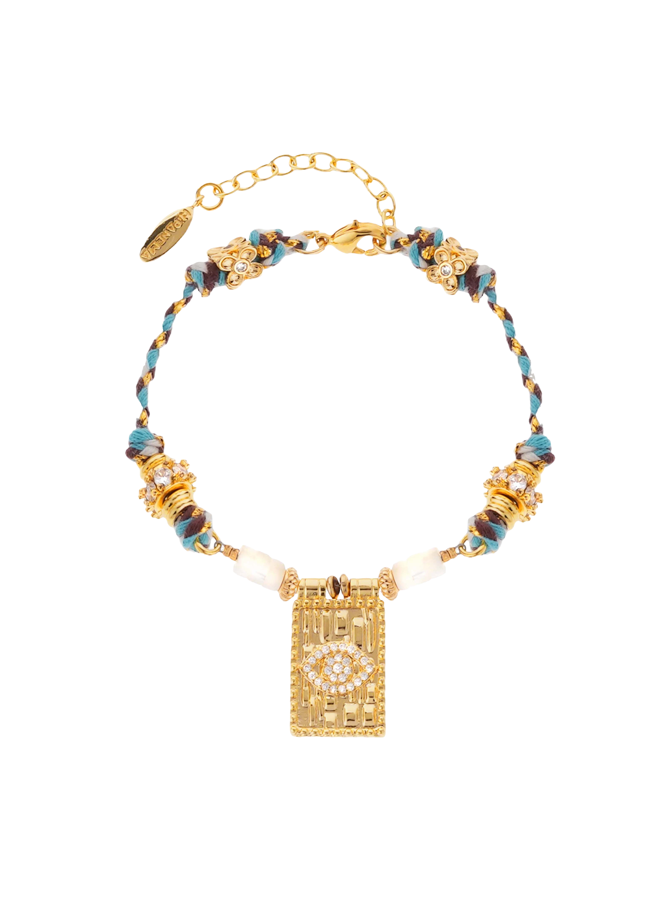 Pearl bracelet with pendant HIPANEMA White