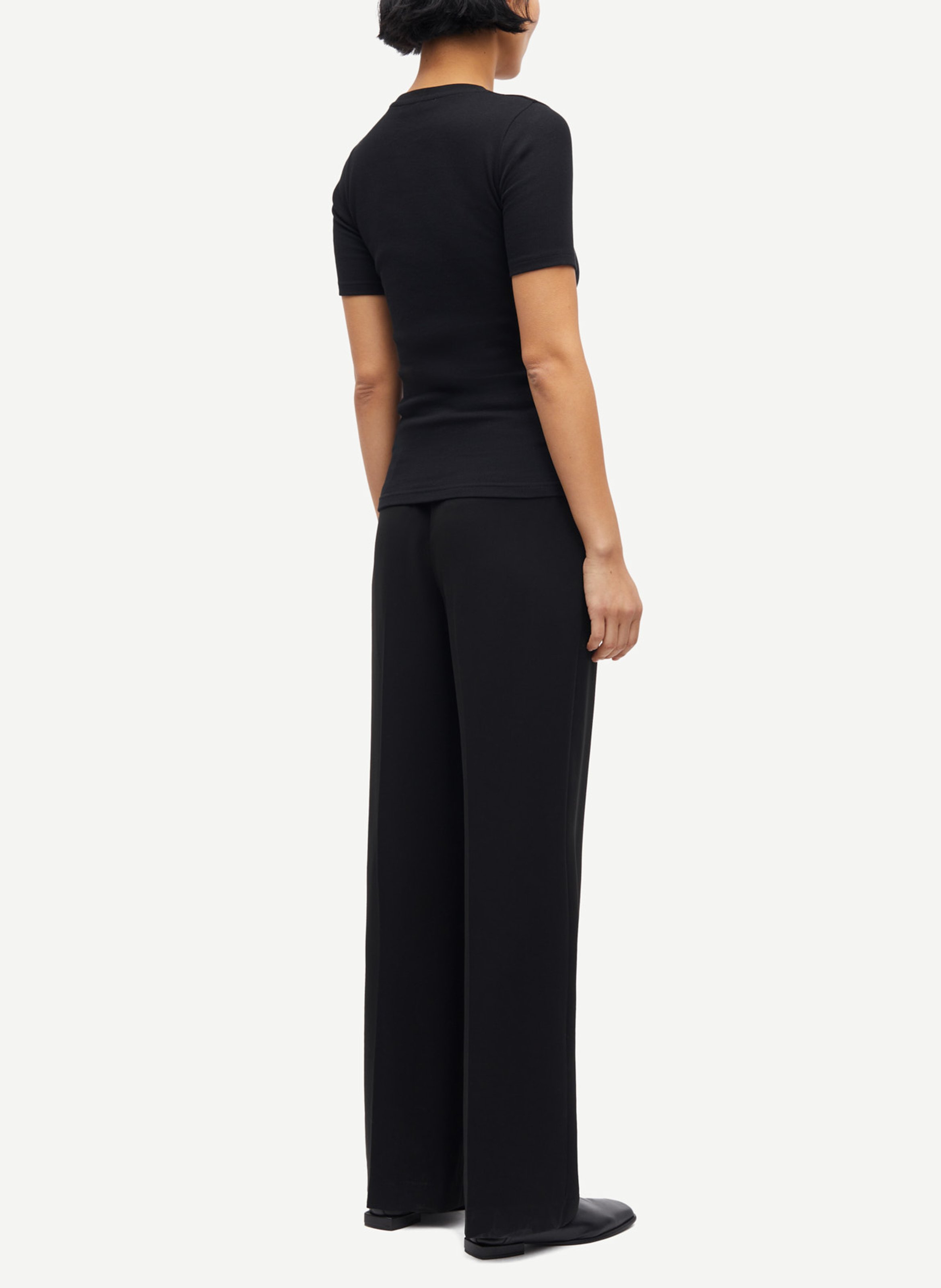 Short-sleeved organic cotton t-shirt SAMSOE SAMSOE Black