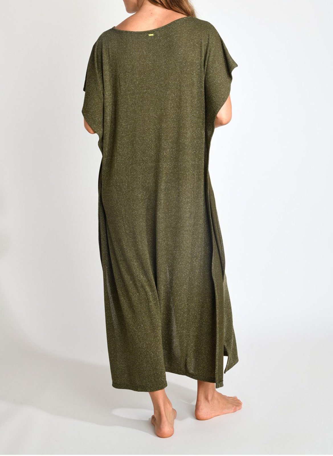 Metallic beach tunic Khaki