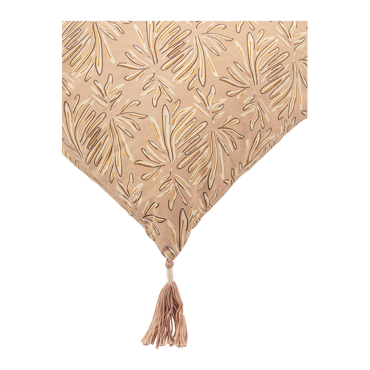 Solina cotton cushion cover BLANC D'IVOIRE Pink