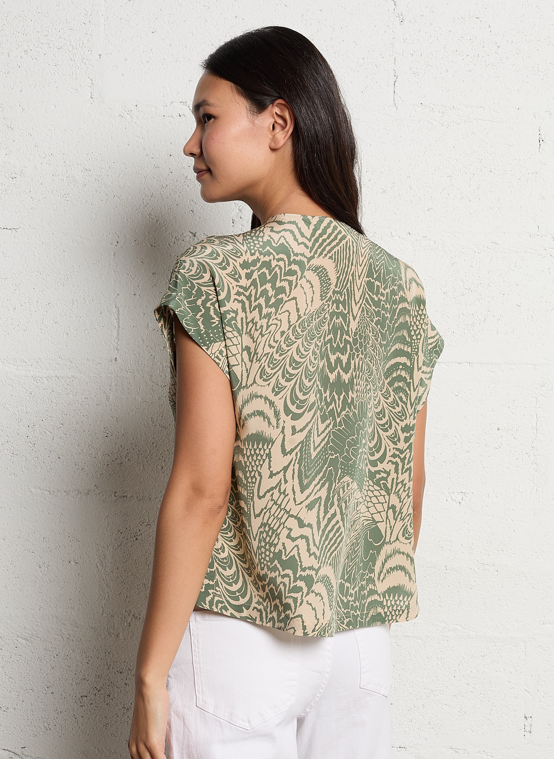 Blouse imprimée en soie MOMONI Multicolore