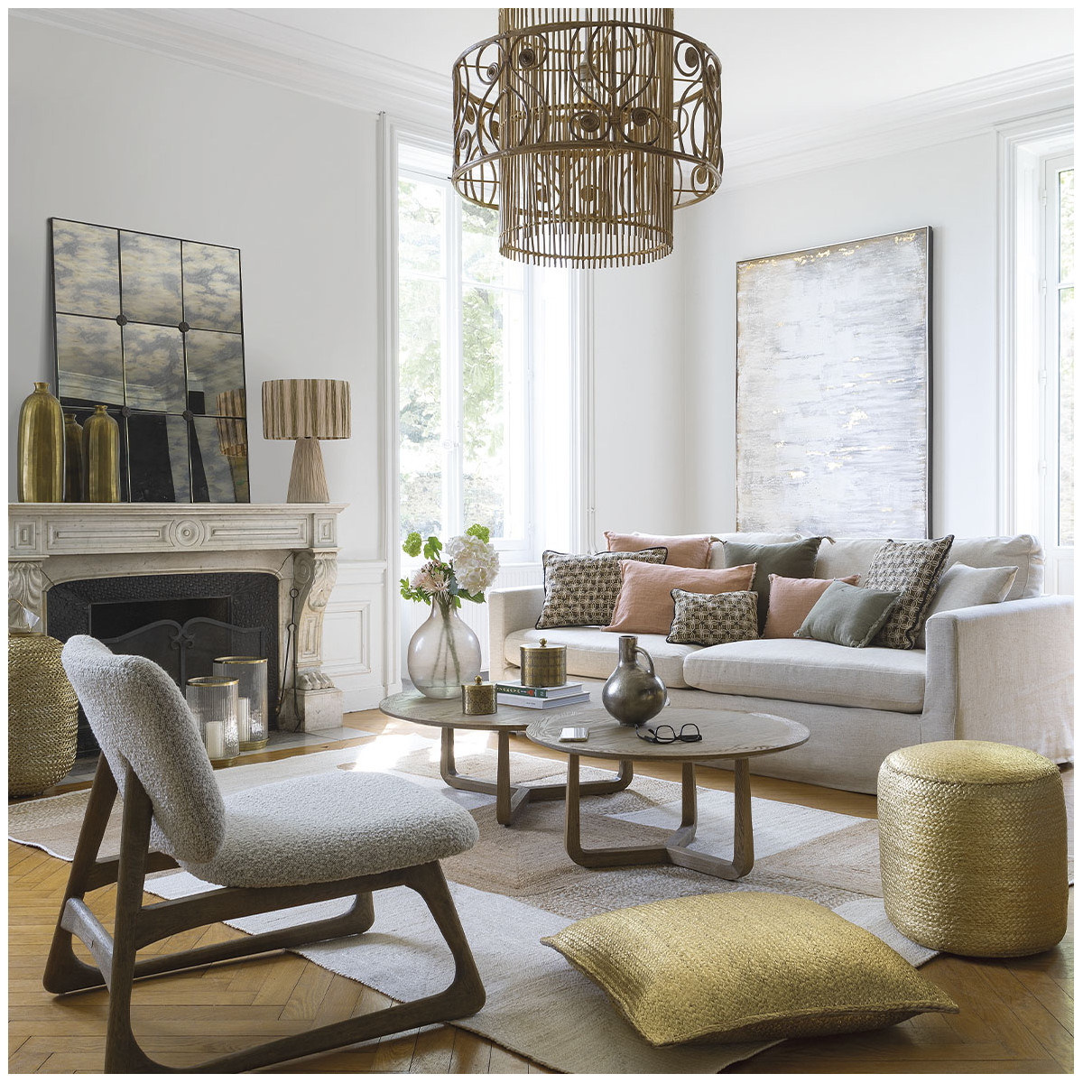 Jute rug BLANC D'IVOIRE White