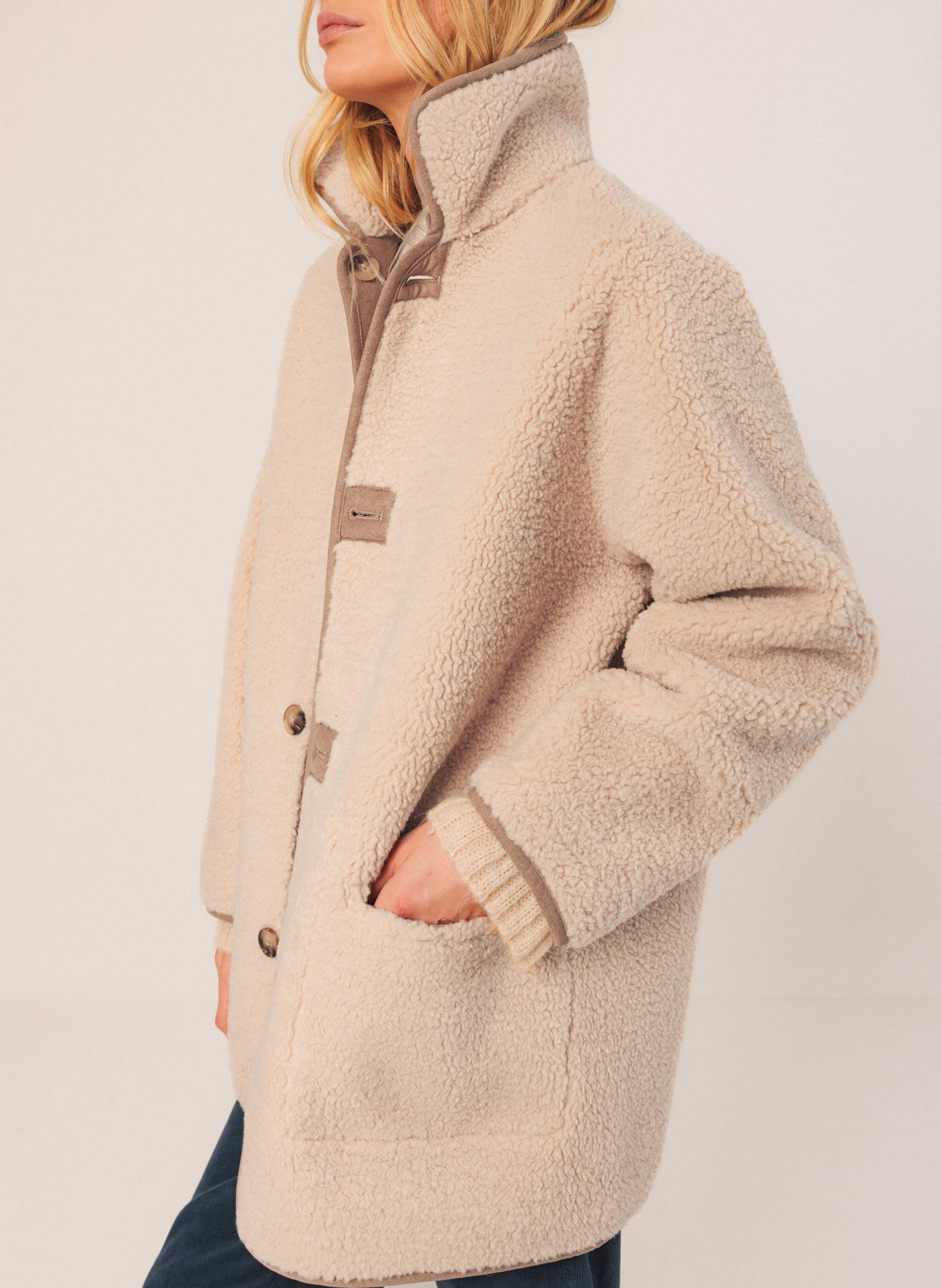 Manteau col montant INDI & COLD Beige