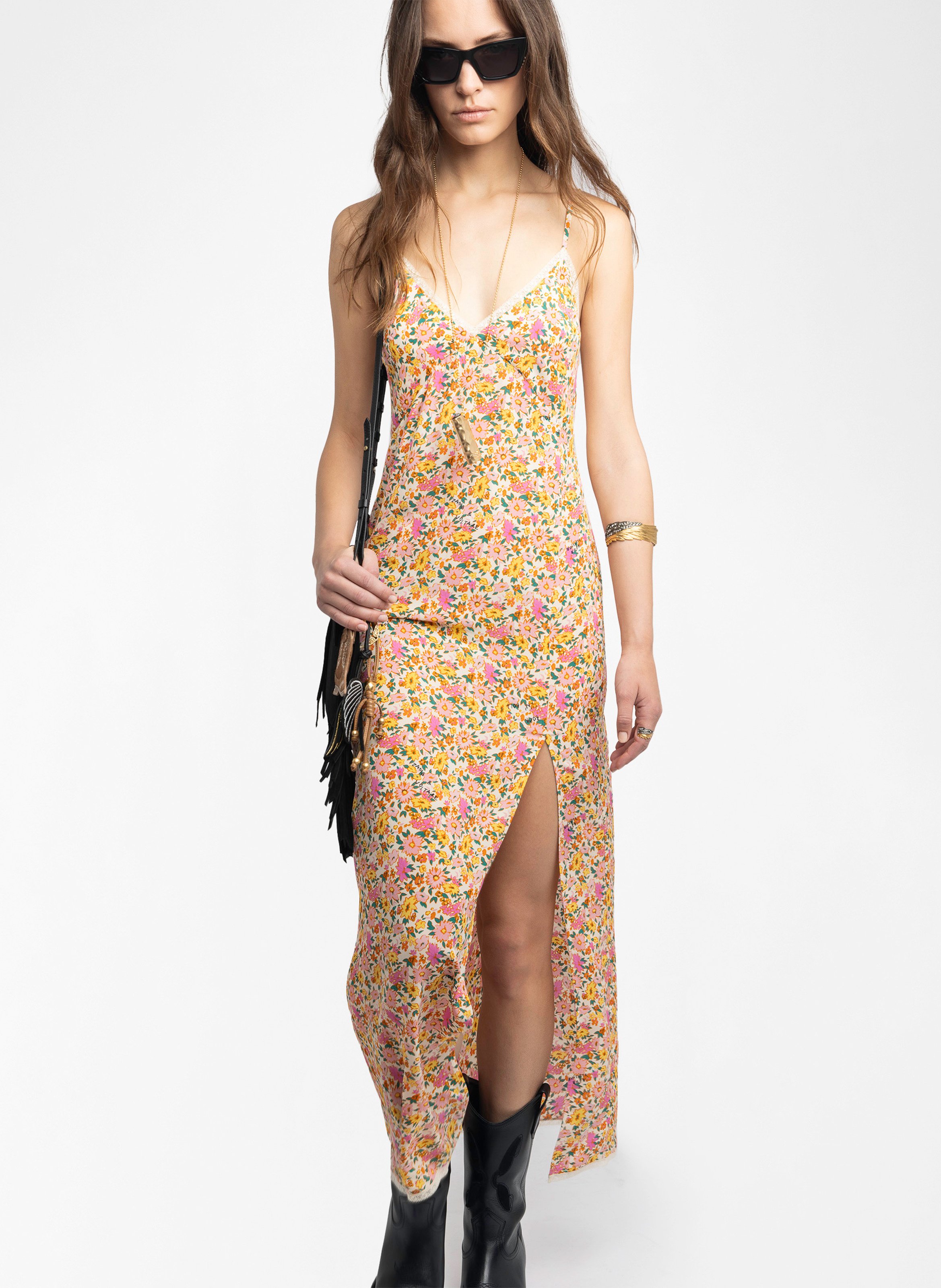 Robe longue imprimée ZADIG&VOLTAIRE Blanc