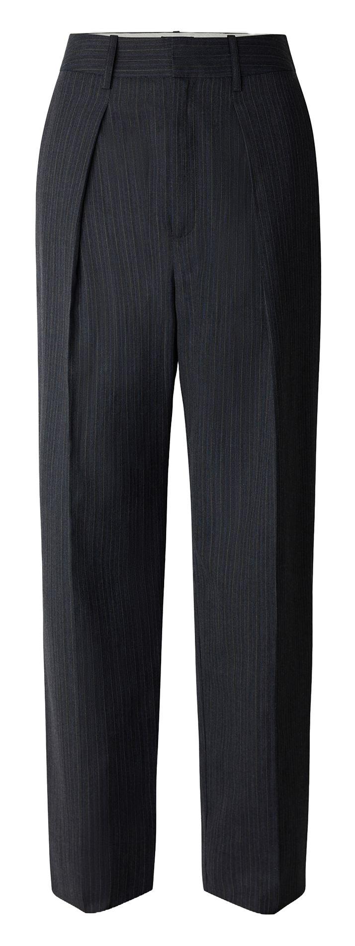 Pantalon de tailleur ajusté en laine et coton SOEUR Multicolore