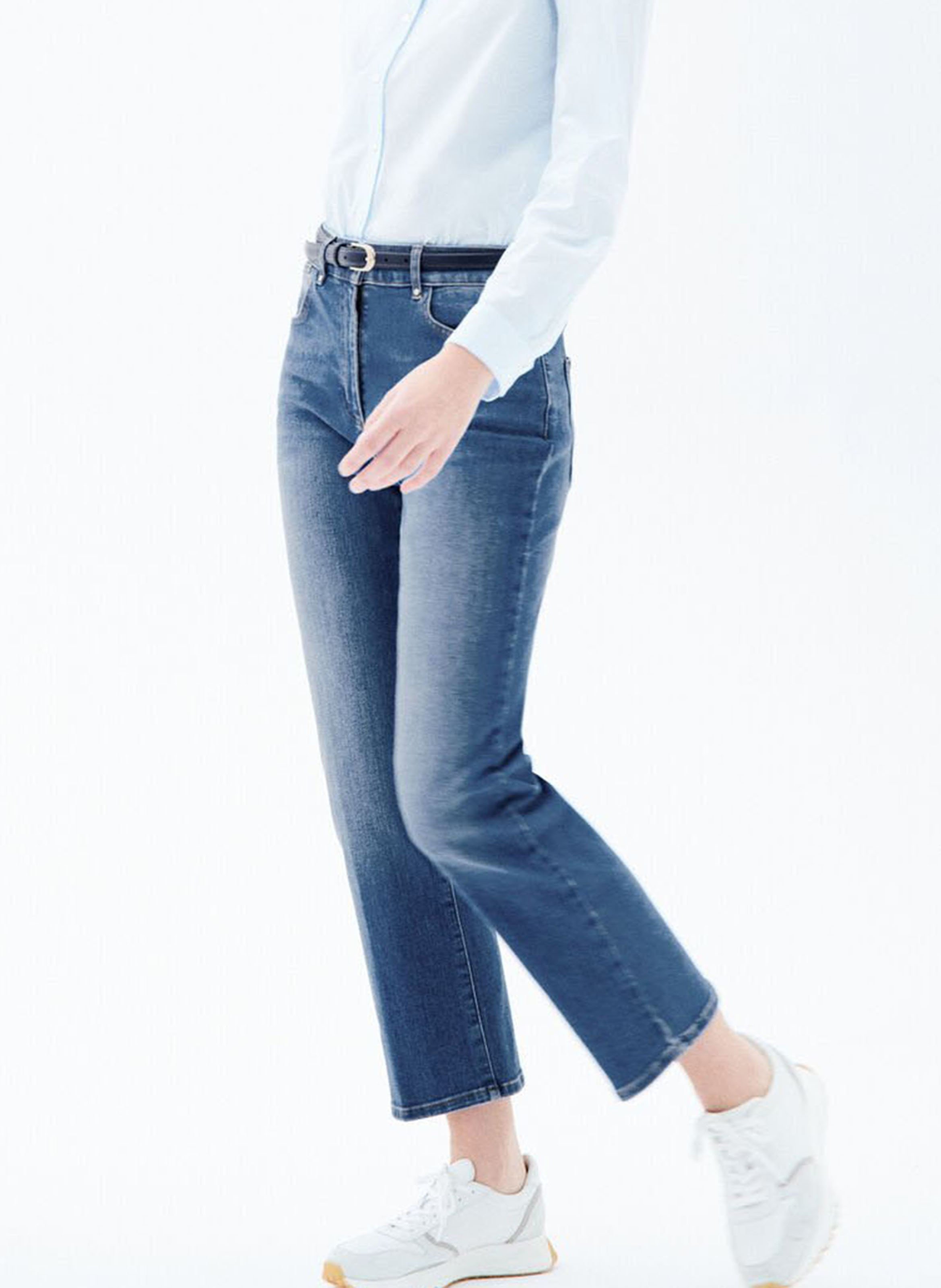 Cotton-blend straight-leg jeans CAROLL Blue