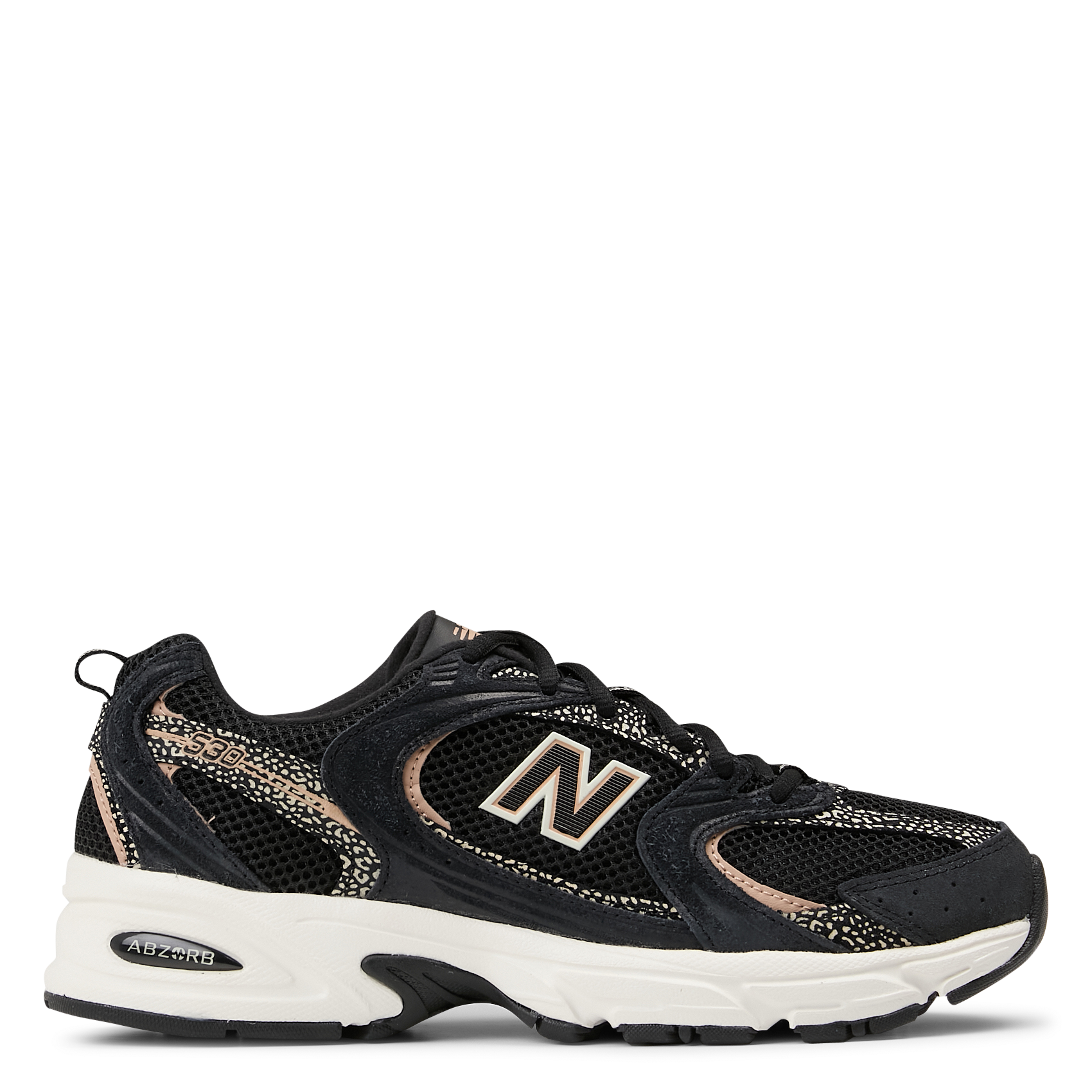 Low-top leather mix sneakers NEW BALANCE Black