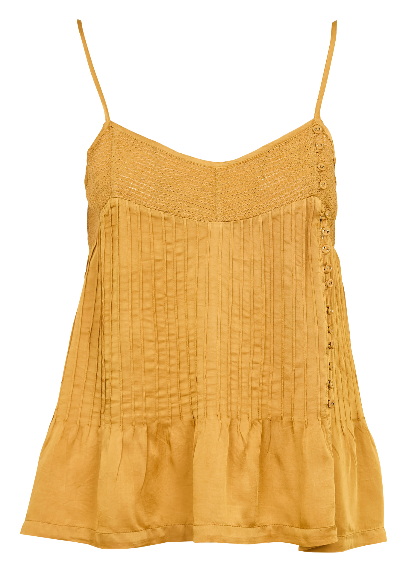 Fluid V-neck camisole top MES DEMOISELLES Yellow