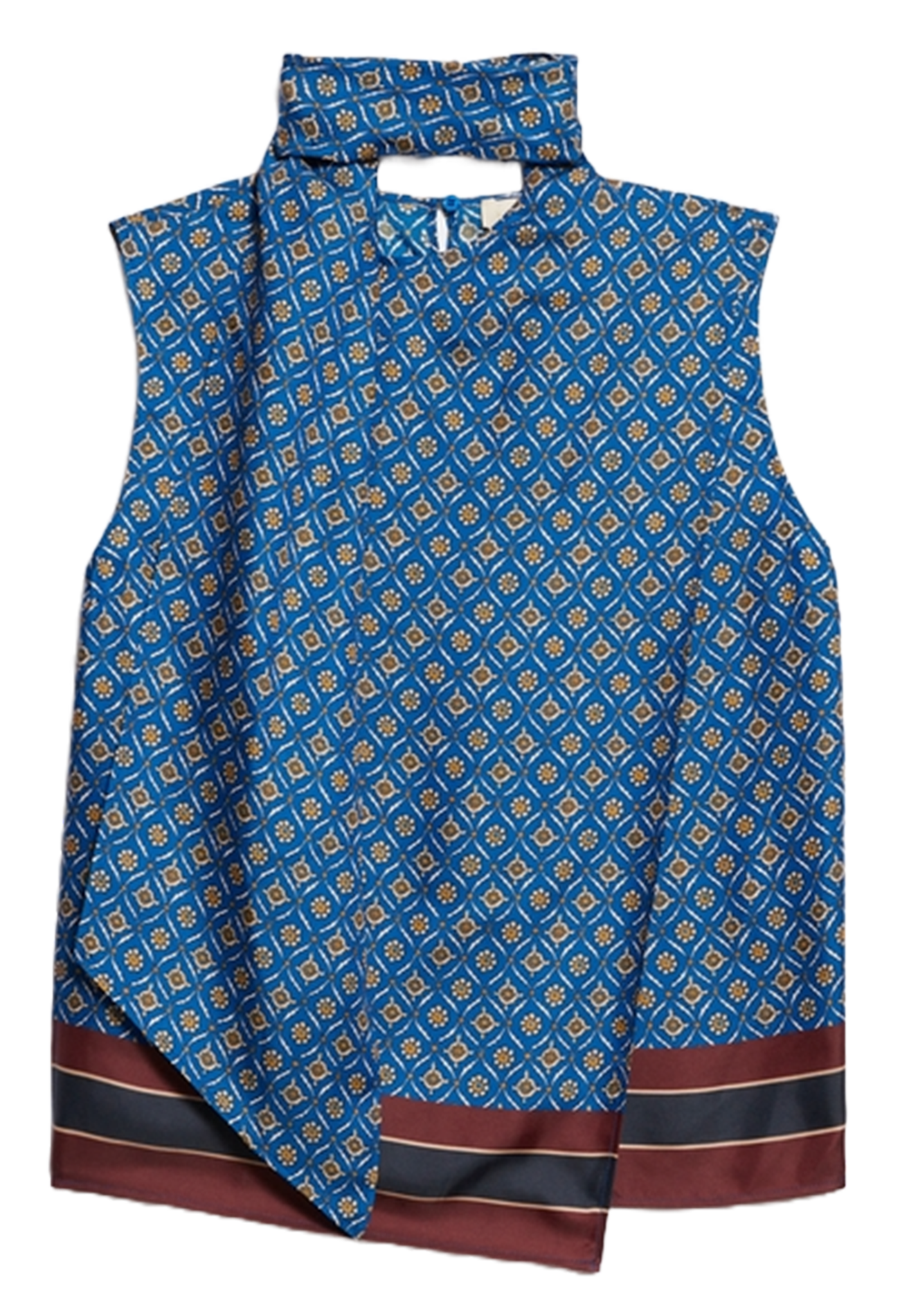 Printed round-neck top VANESSA BRUNO Blue