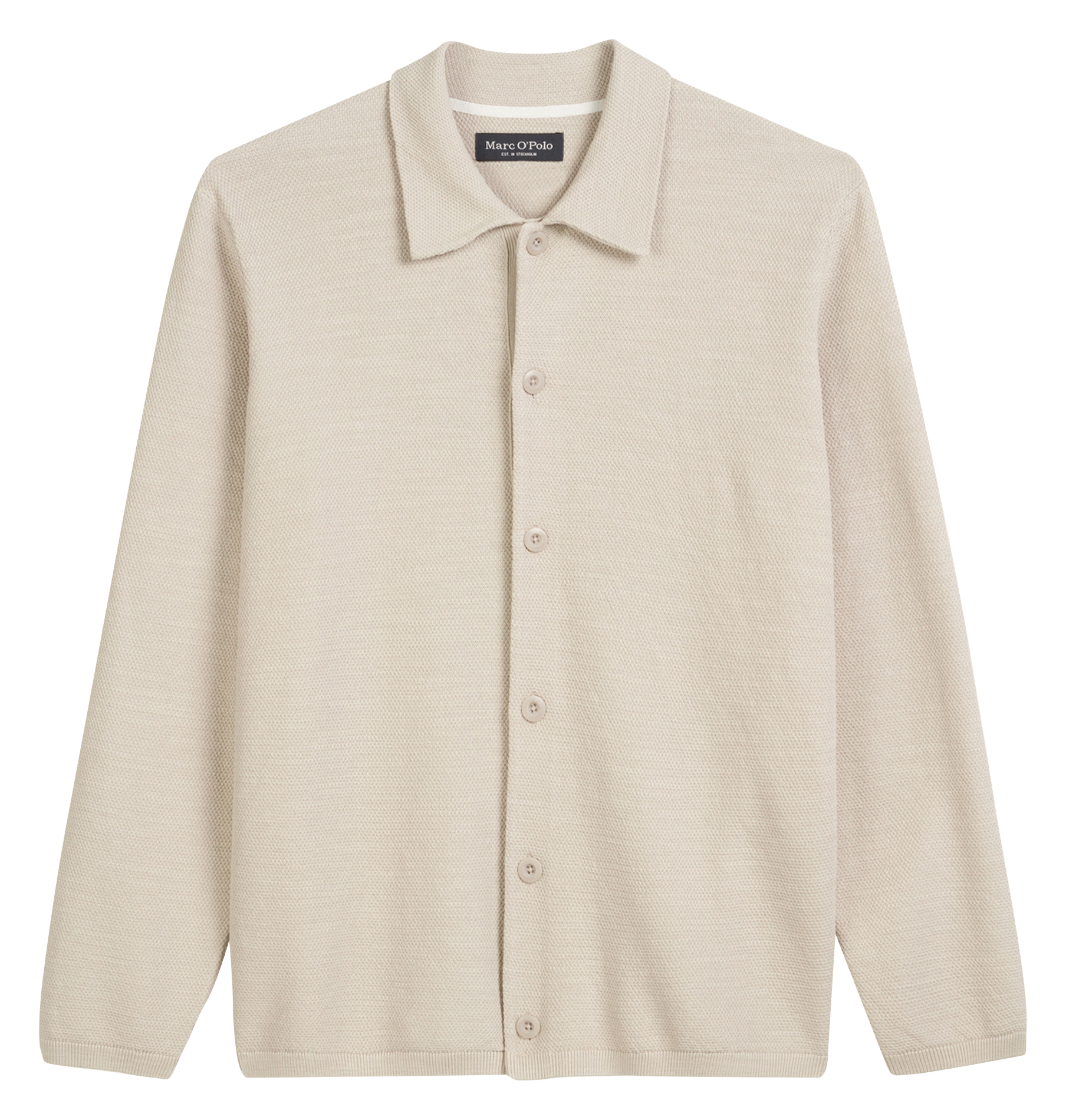 Gilet col classique en coton MARC O'POLO Gris