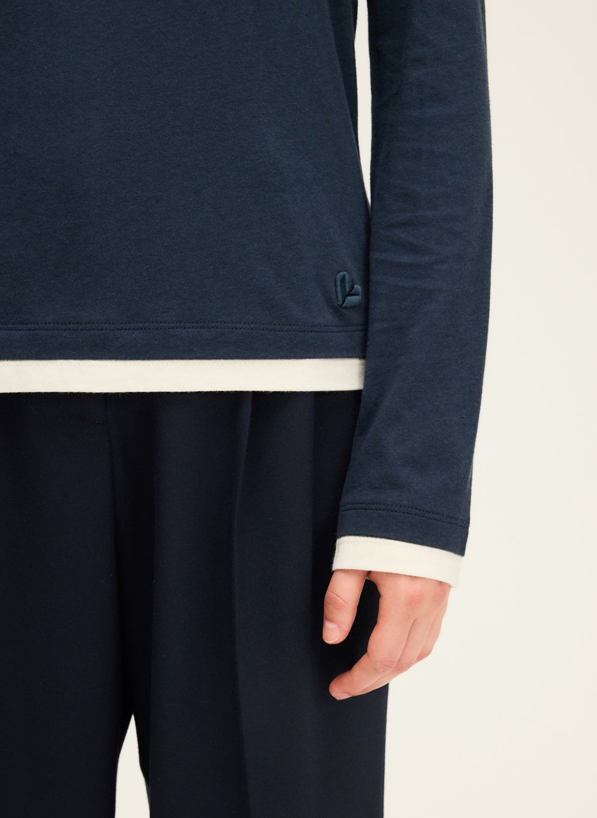 Straight cotton-blend T-shirt PABLO Blue