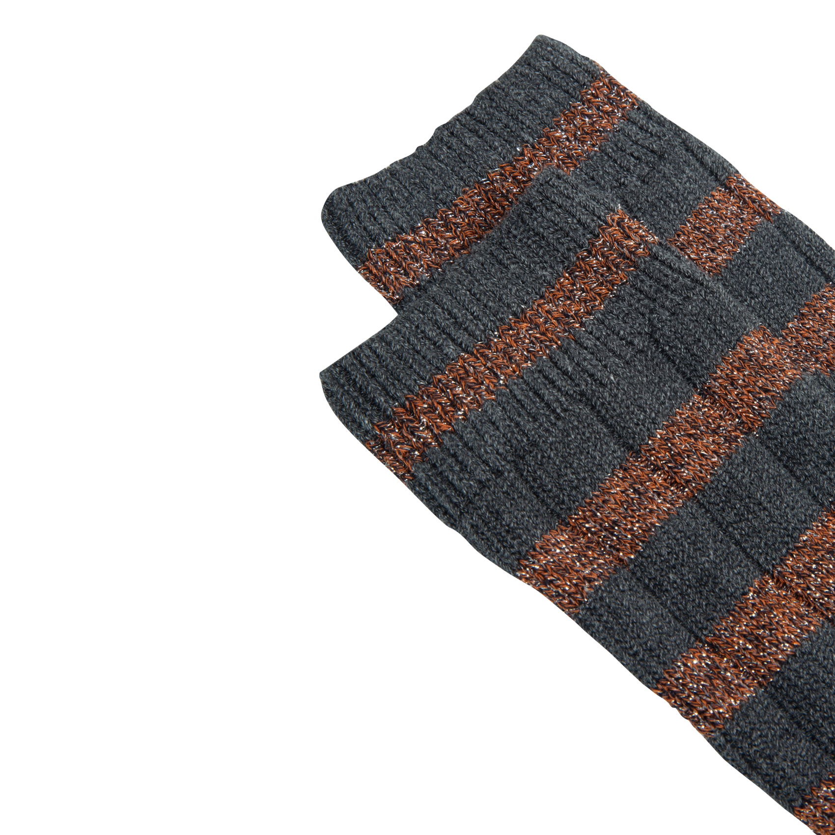 Chaussettes en coton mélangé rayé ANT45 Gris