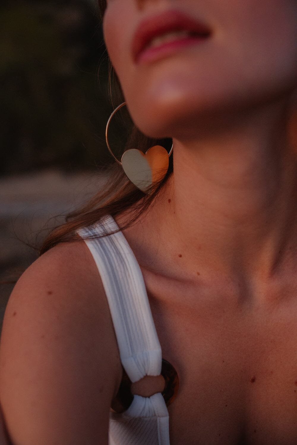 Gold-plated heart-shaped hoop earrings MONSIEUR SIMONE Golden