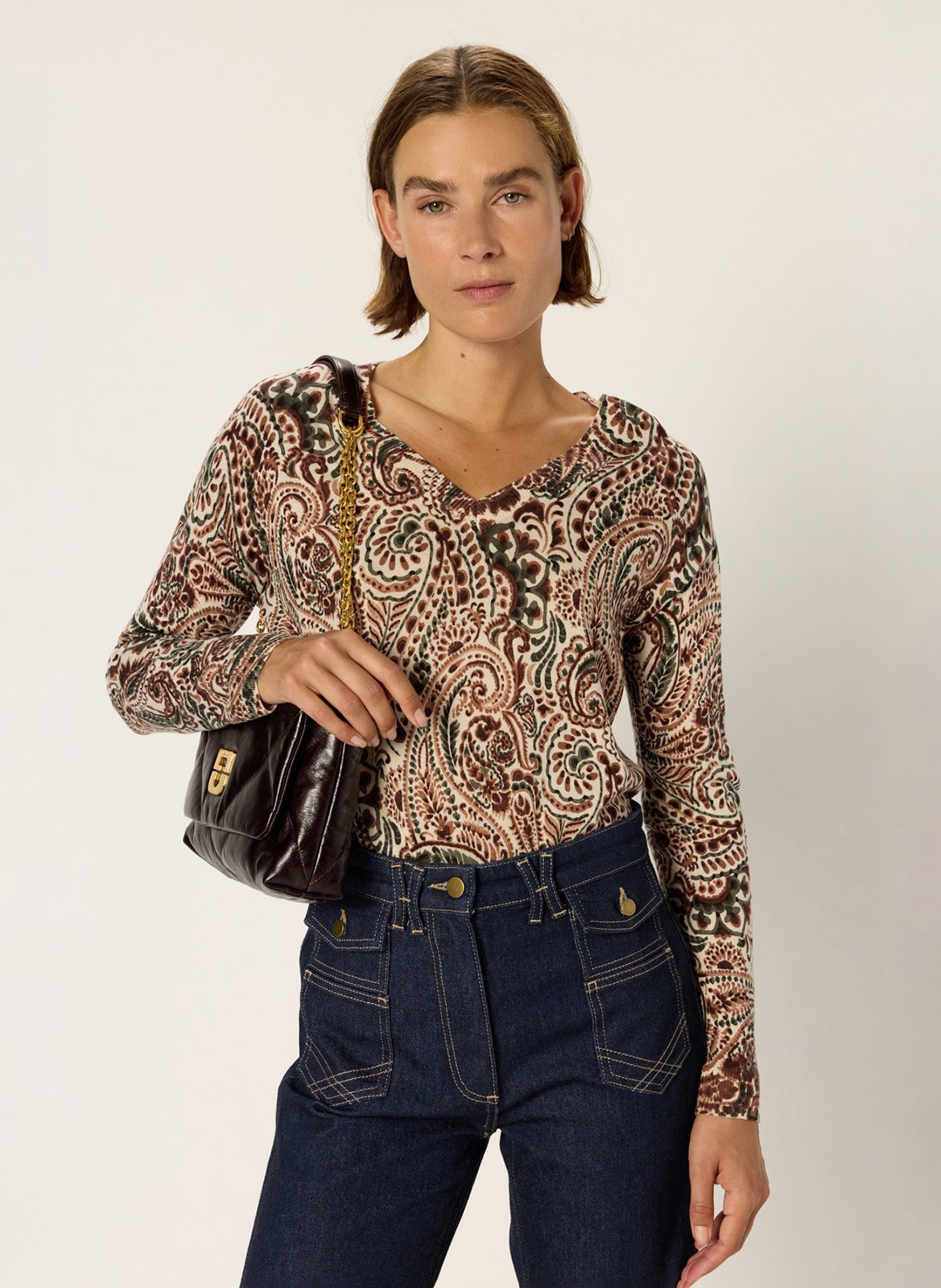 Mouwloze, wollen trui GERARD DAREL Beige