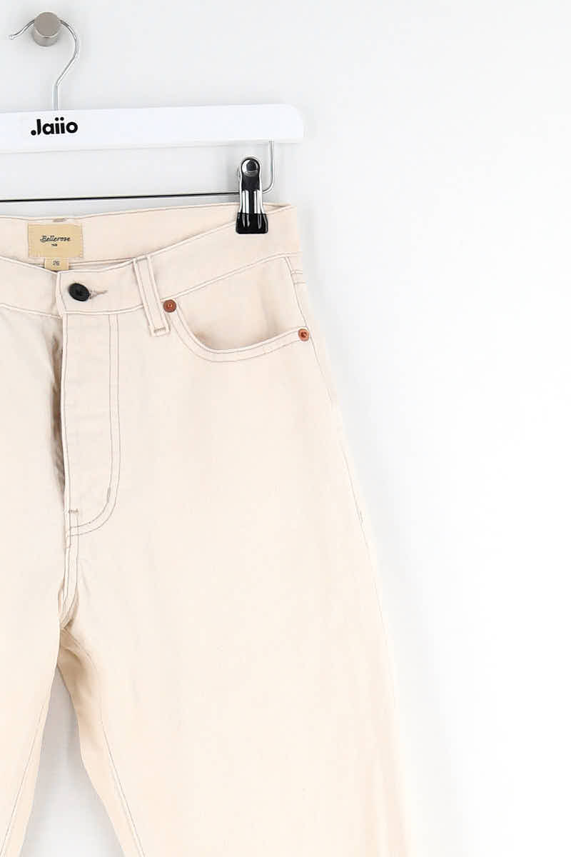 - Straight-leg jeans
- 5 pockets
- Straight cut
- Faded effect BELLEROSE - Seconde Main Beige