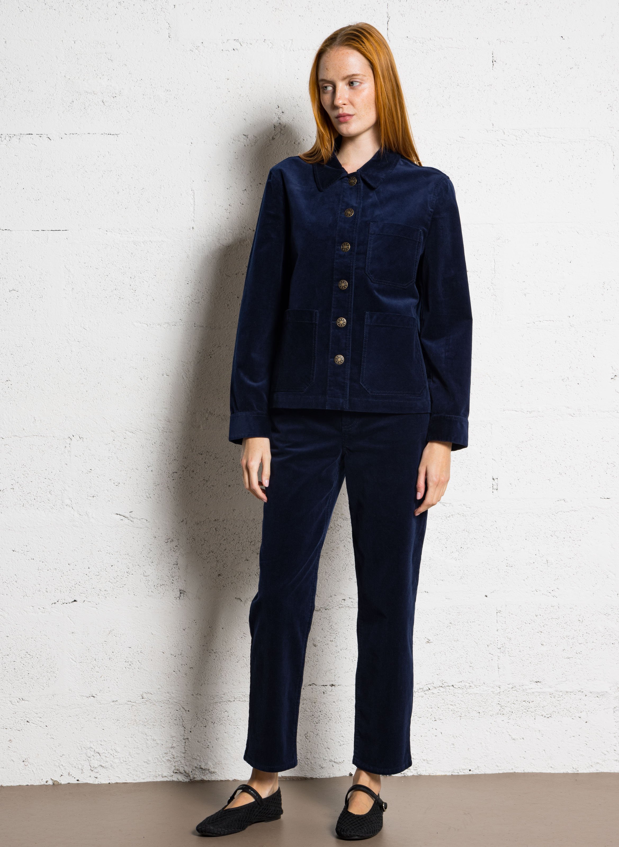 Corduroy shirt jacket BENSIMON Blue