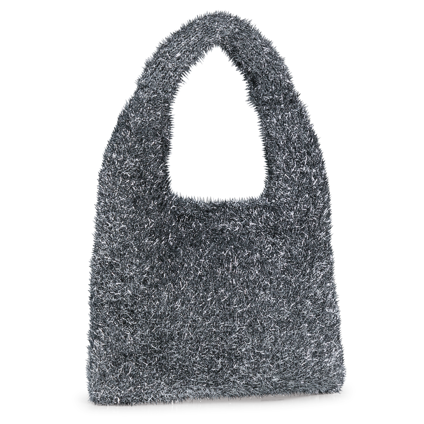 Metallic knit handbag AU PRINTEMPS PARIS Black