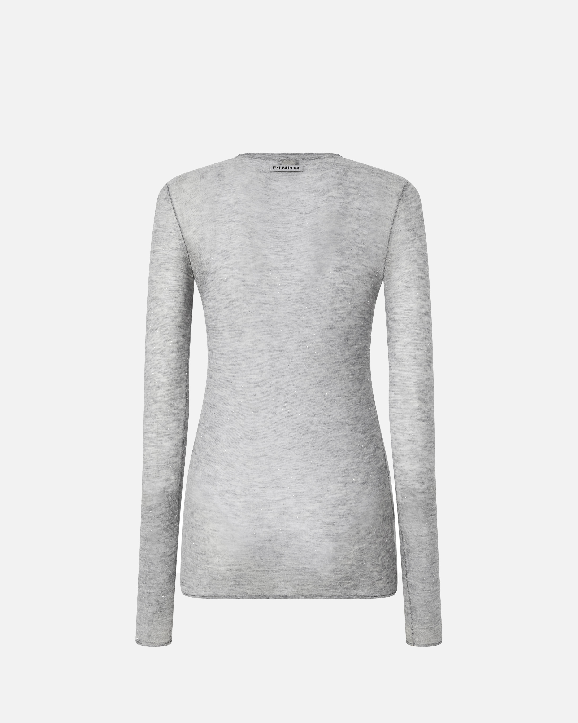 Round neck sweater with sequins PINKO Grey