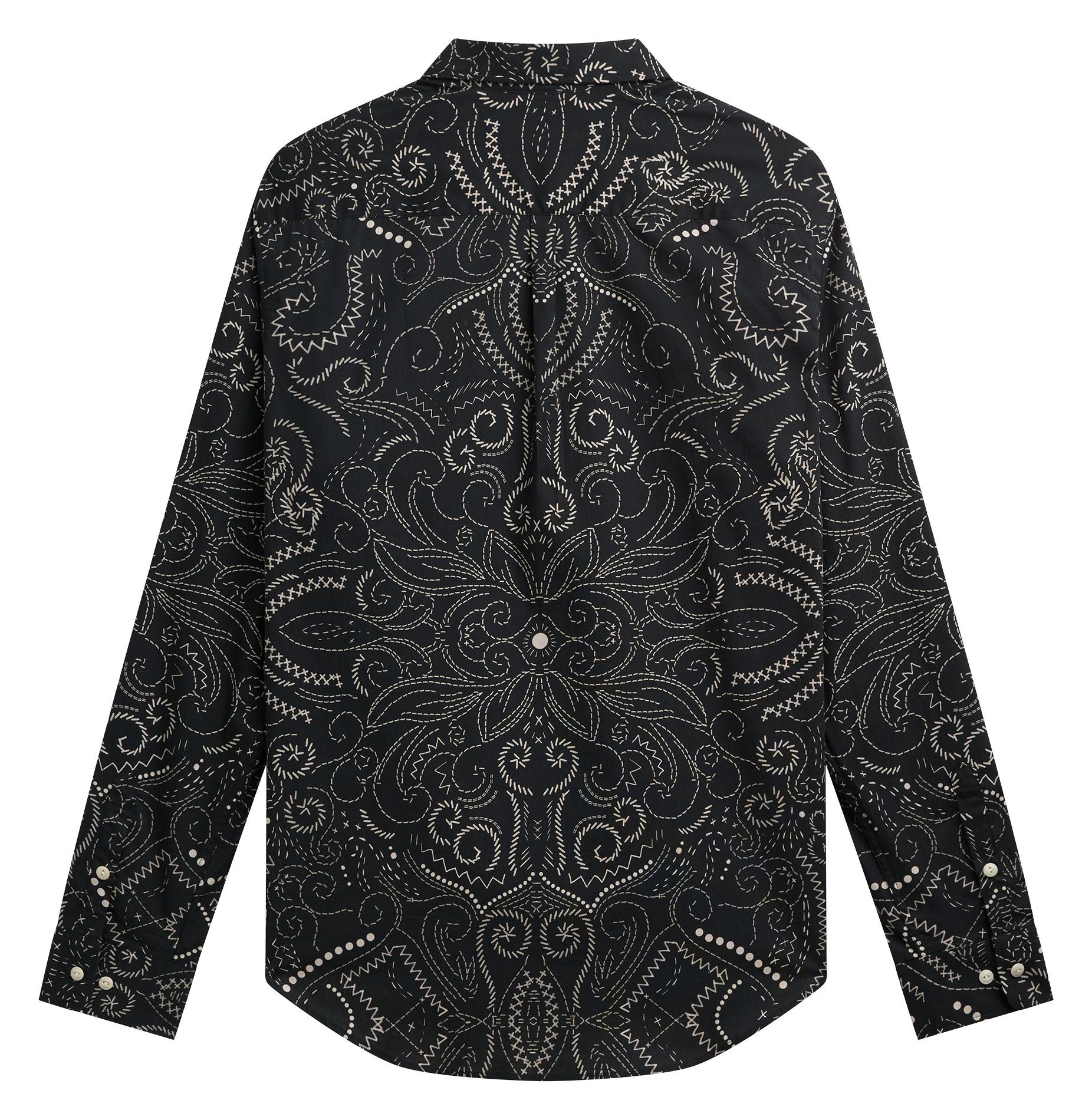 Gerade geschnittene Bluse aus Baumwoll-Mix mit Print CHEVIGNON Schwarz