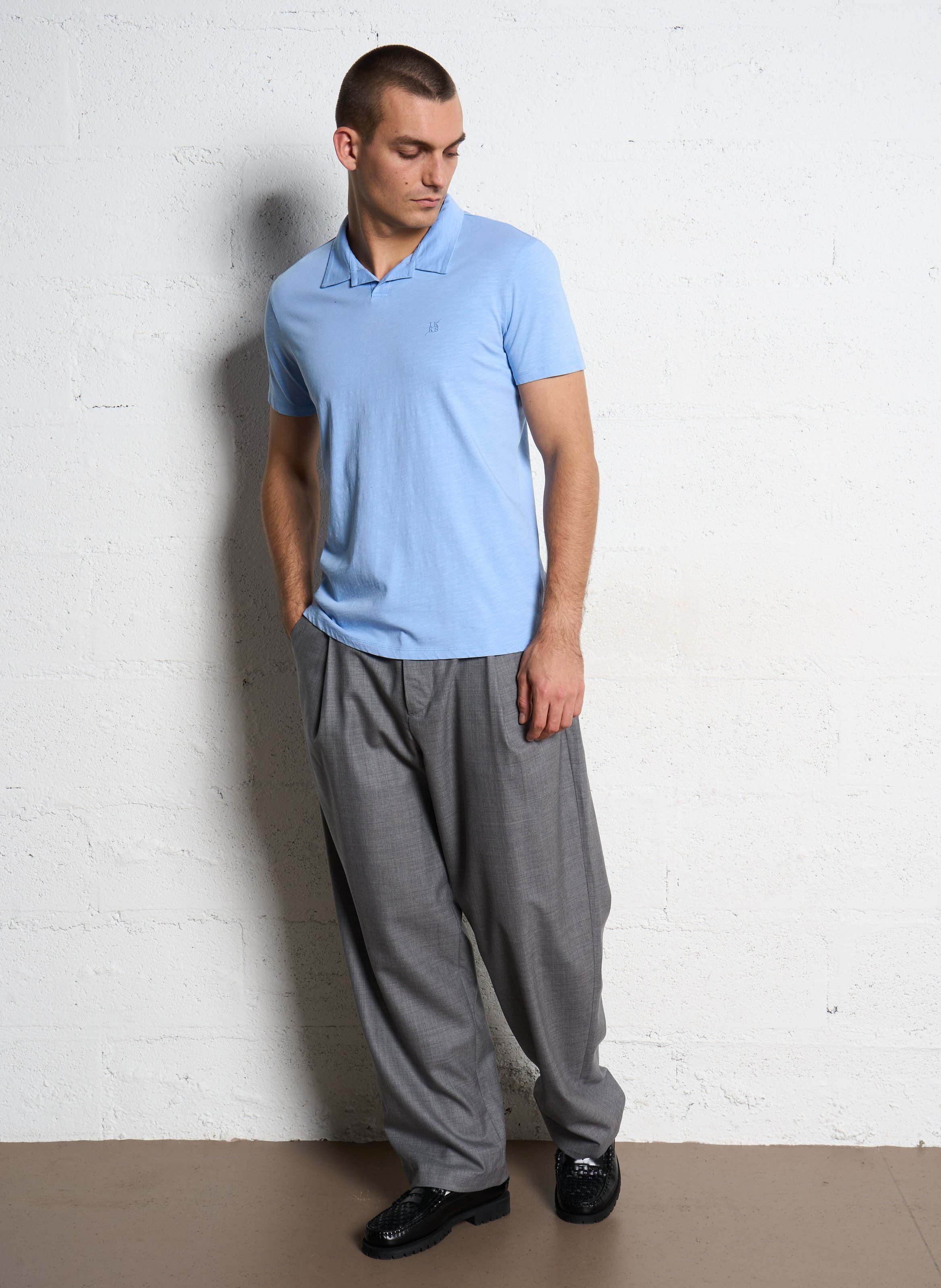 Polo manches courtes uni IKKS Bleu