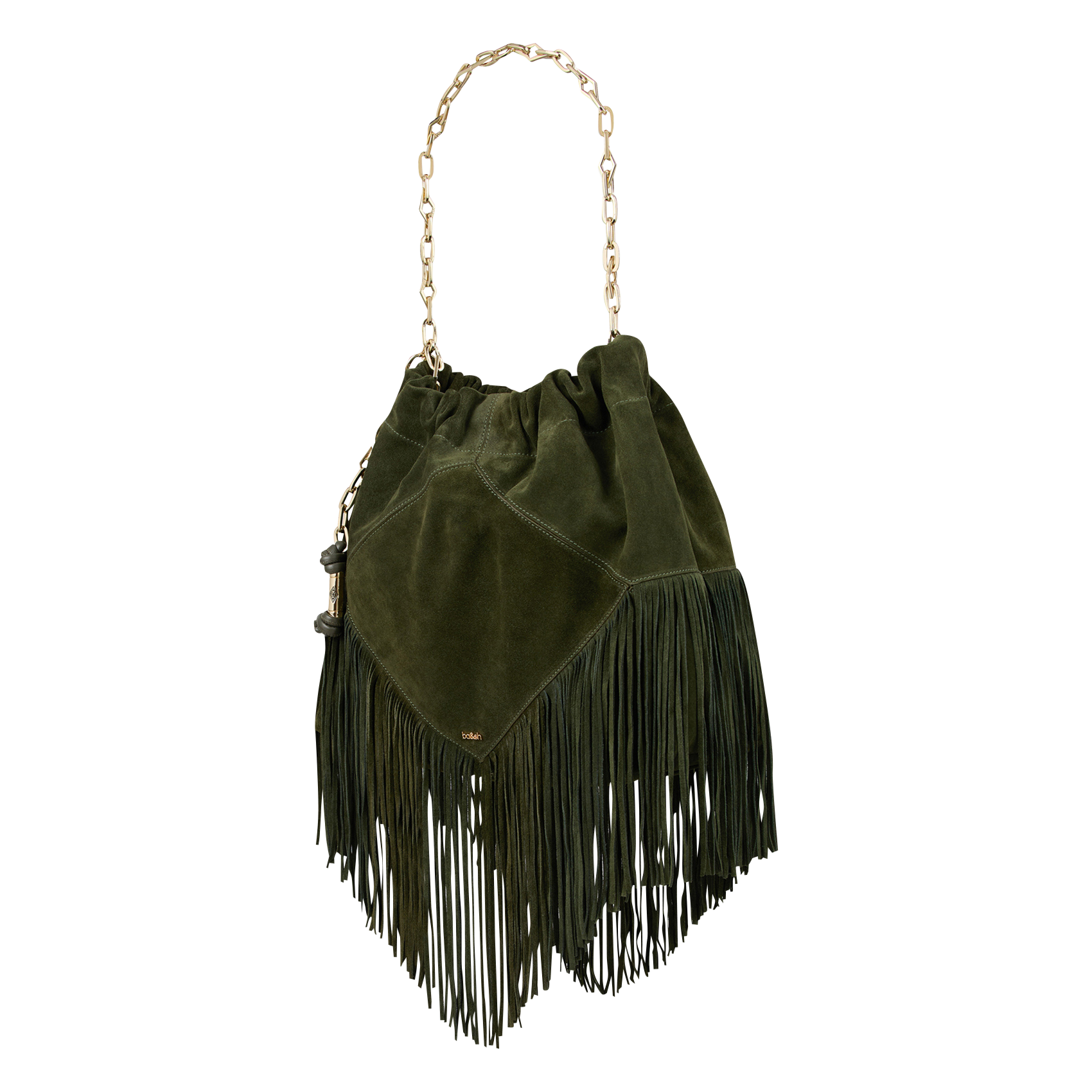 Sac porté épaule en cuir BA&SH Vert