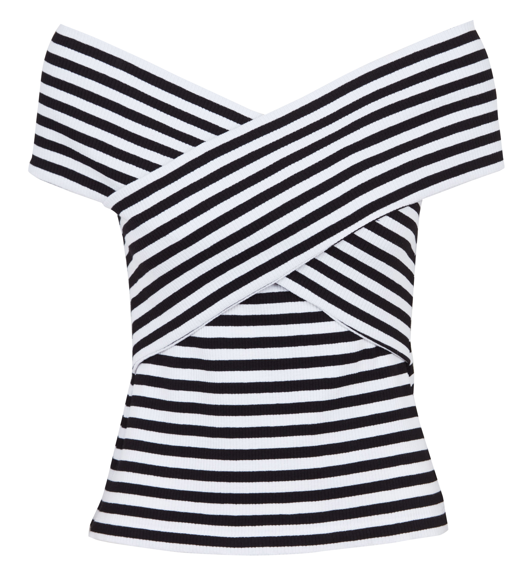 Aansluitende top van biologisch katoen LA FEE MARABOUTEE Zwart