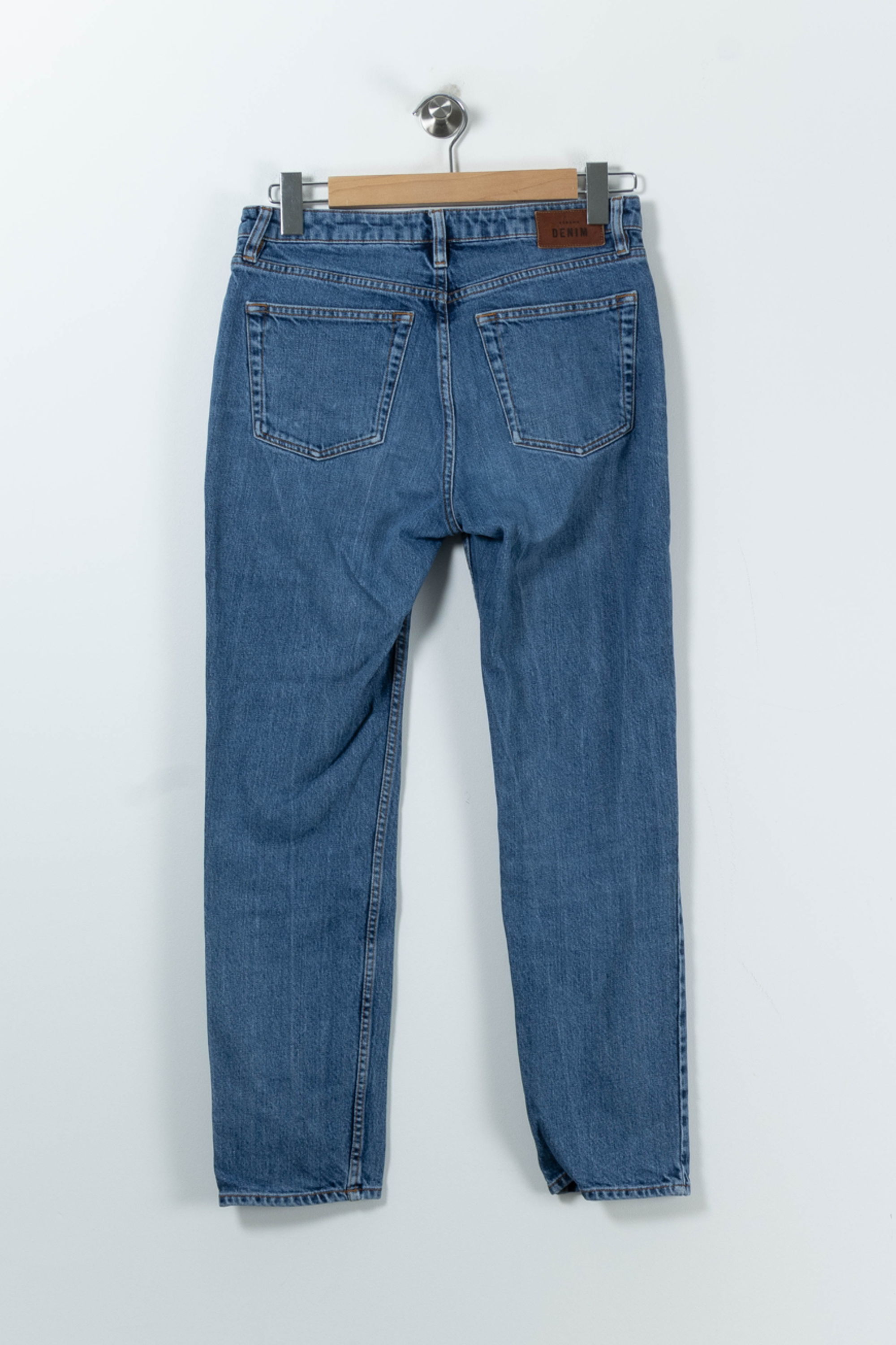 Cropped slim jeans with studs SEZANE - Seconde main Blue