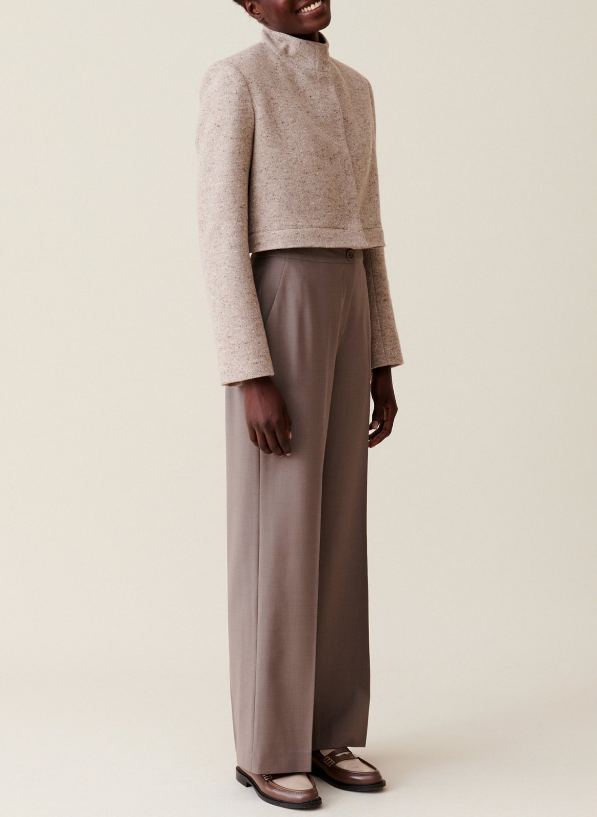 Veste droite col montant  CLAUDIE PIERLOT Beige