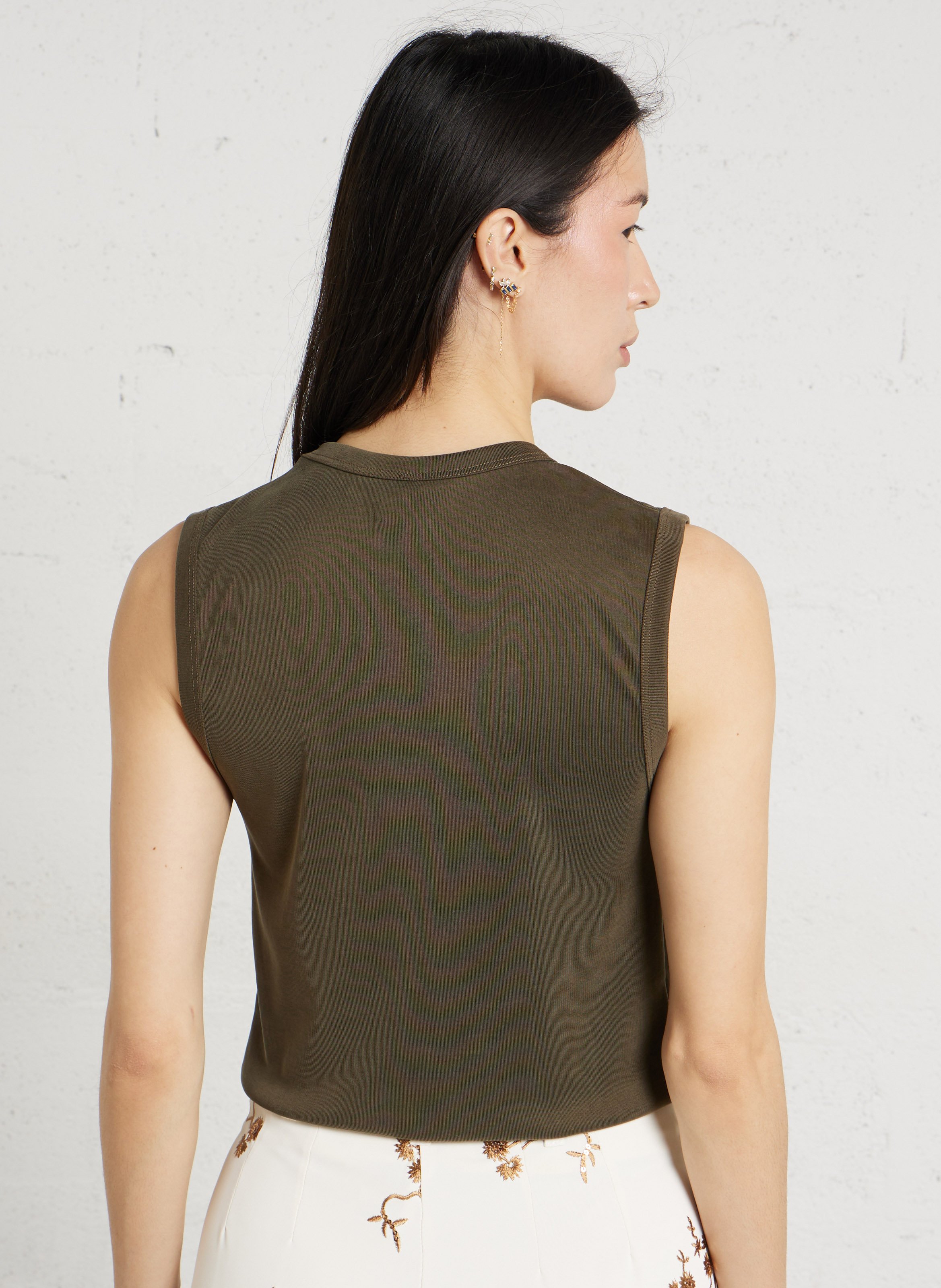 Débardeur droit col V IMPERIAL Kaki