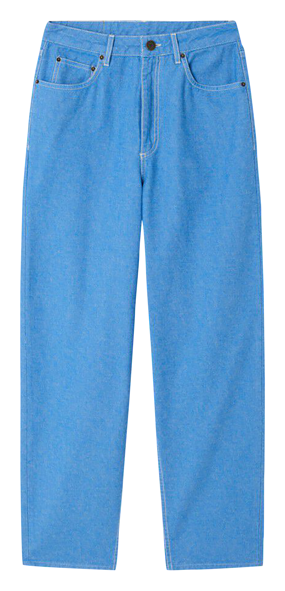 Hoge taille ballon jeans uni AMERICAN VINTAGE Blauw