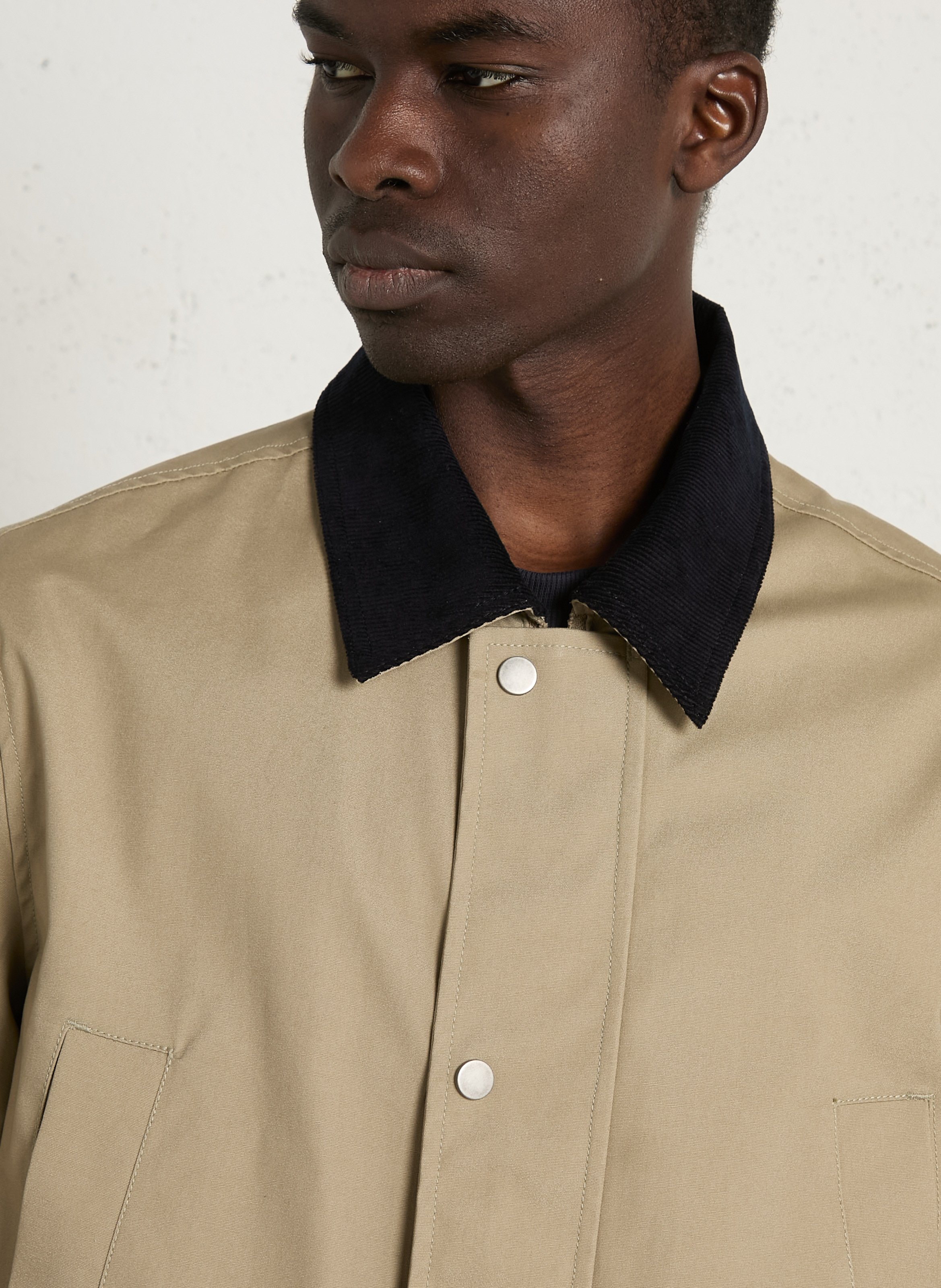 Gerade geschnittene Baumwolljacke mit klassischem Kragen ARMOR LUX Beige