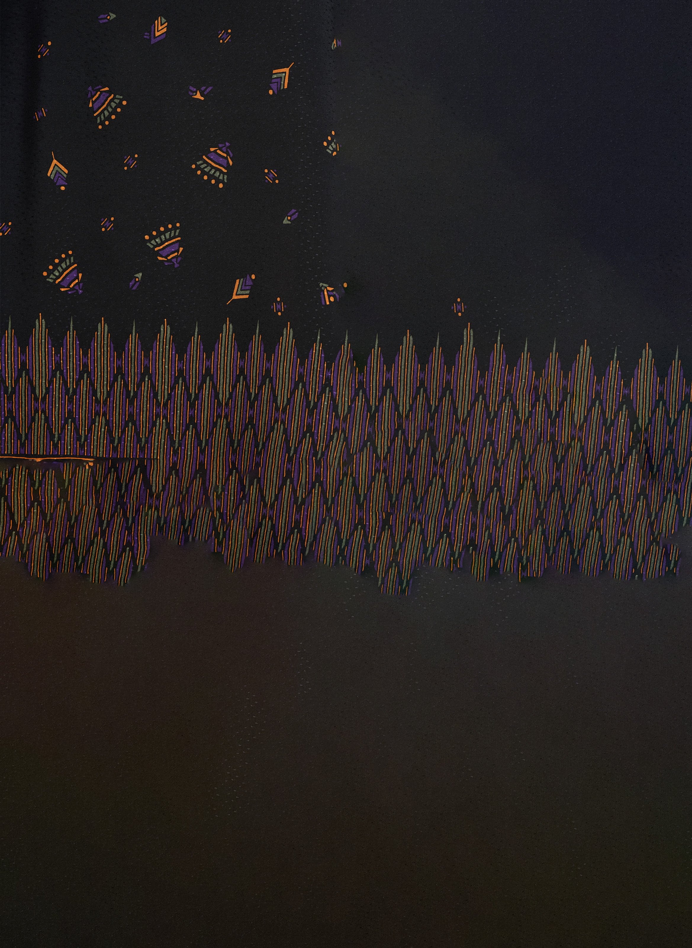 Robe courte col tunisien  LA FEE MARABOUTEE Noir