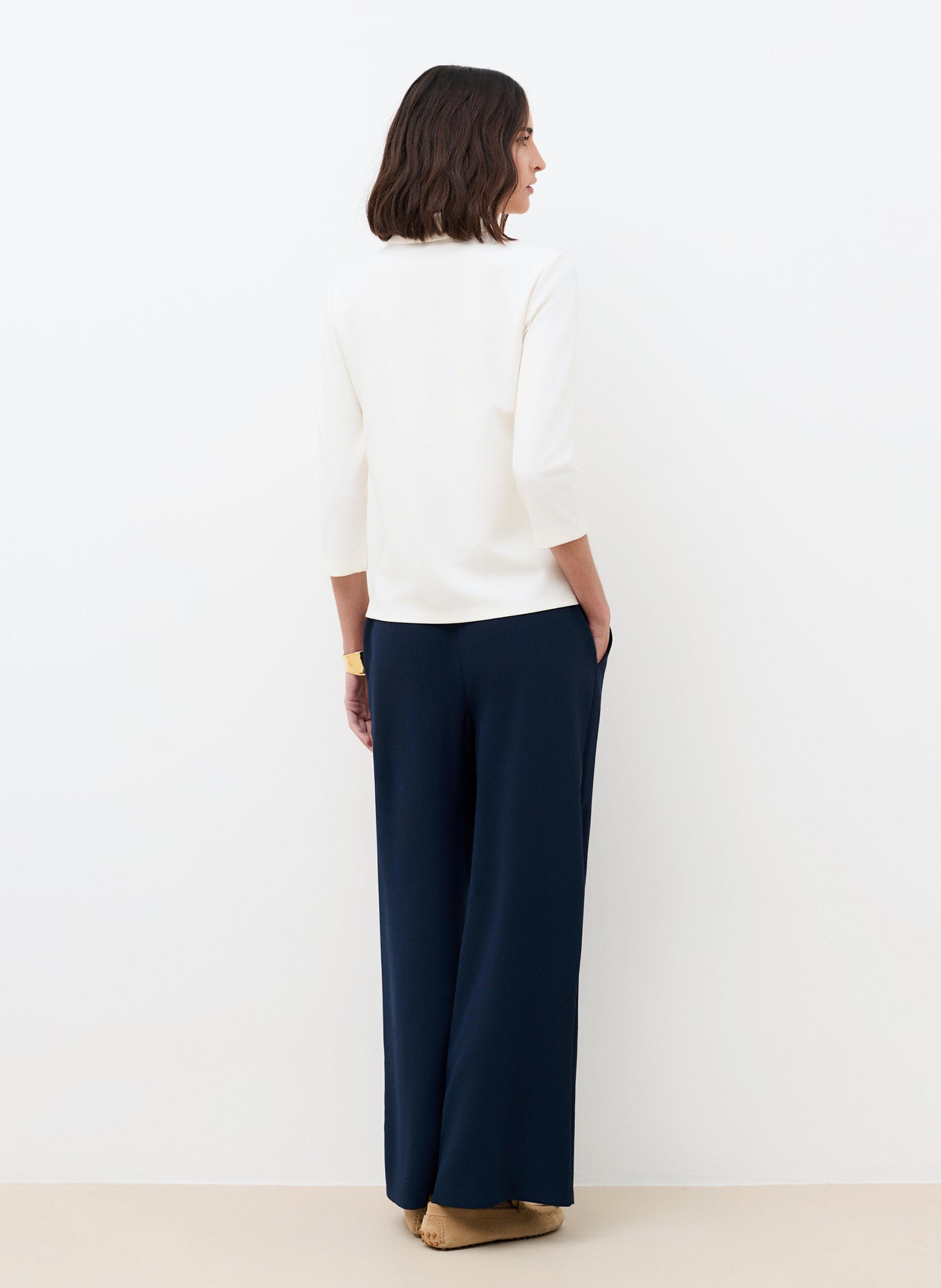 Top with polo shirt collar CAROLL Beige