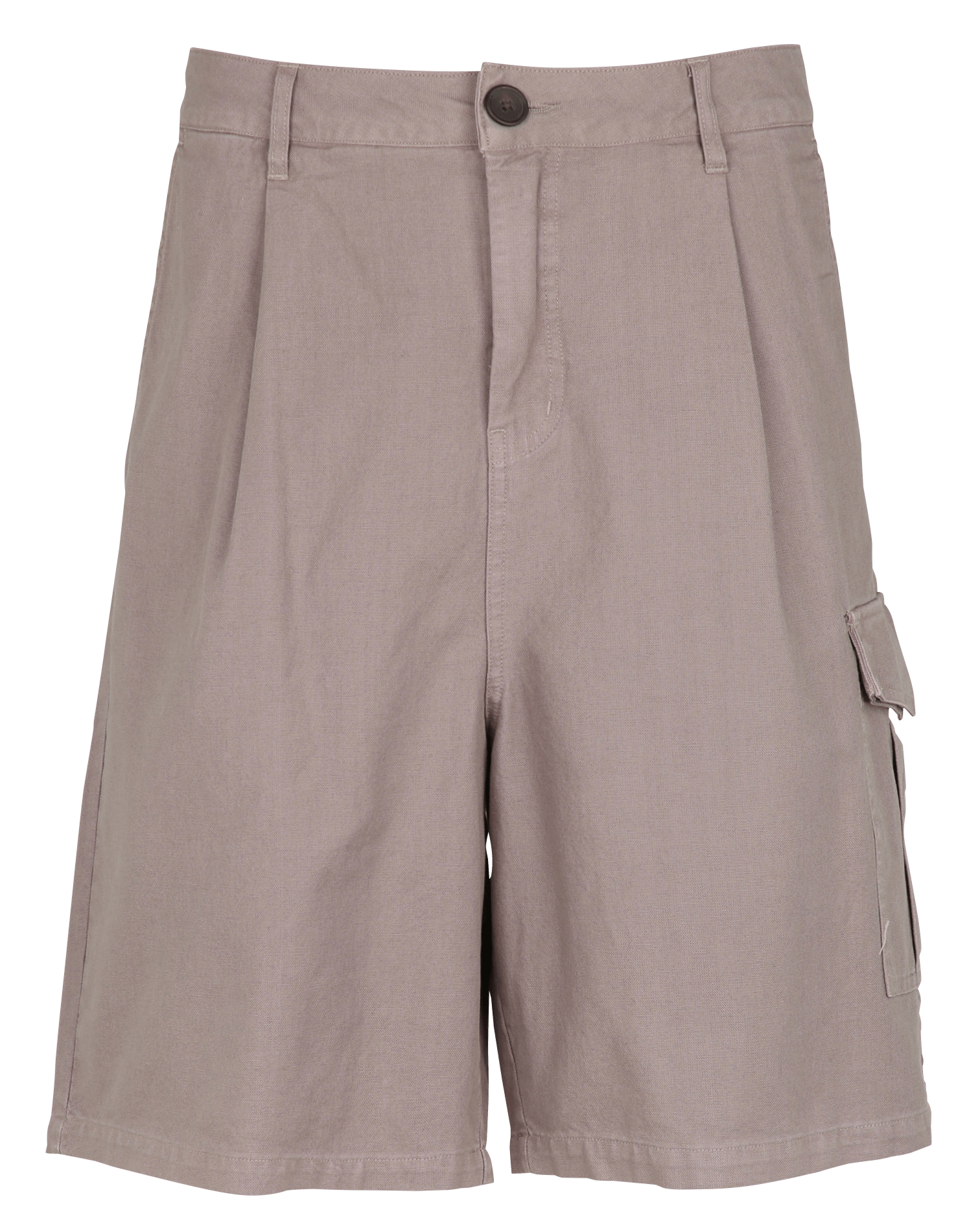 Short large en coton SOLID Gris