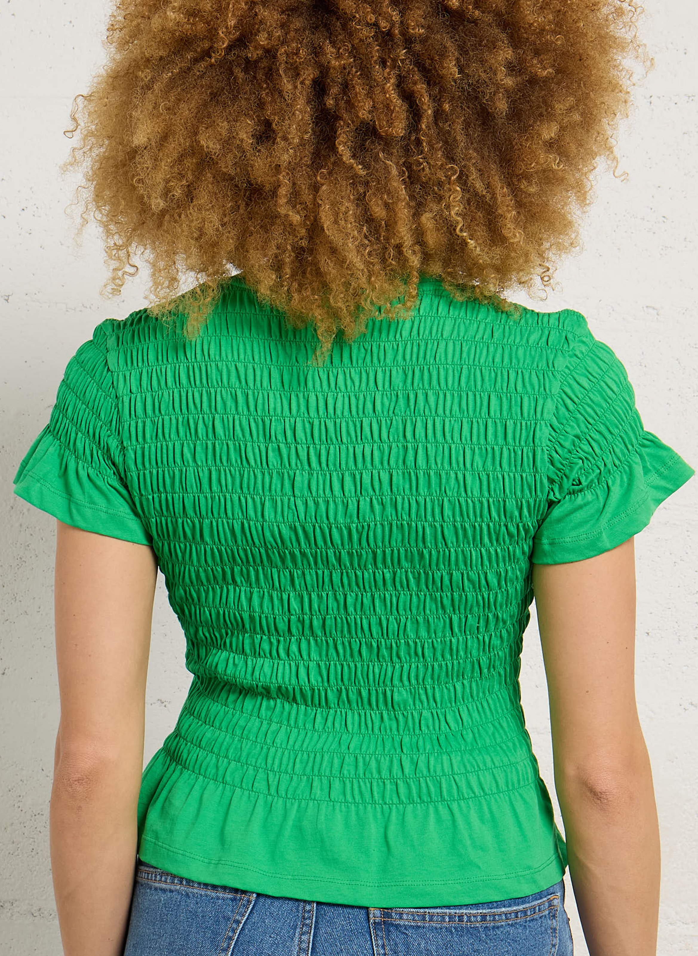 Tee-shirt col rond en coton bio FABIENNE CHAPOT Vert