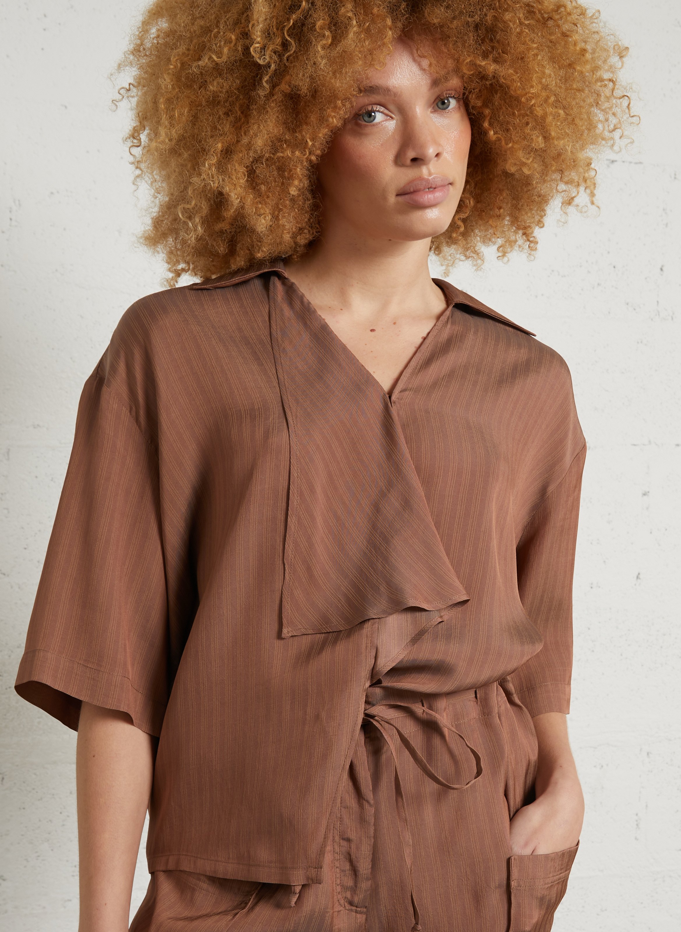 Gestreiftes Hemd MARGAUX LONNBERG Orange