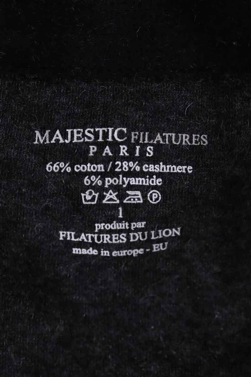 Wrap over top MAJESTIC FILATURES - SECONDE MAIN Black