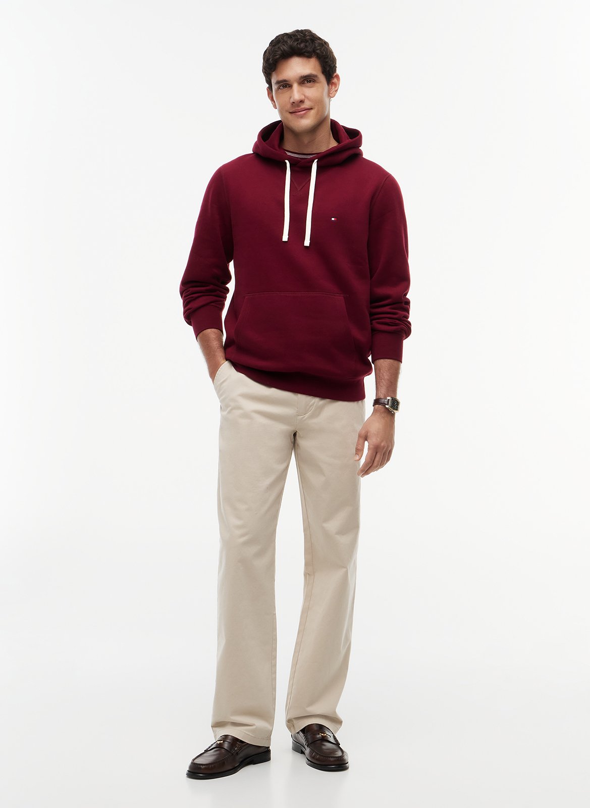 Hoodie met kangoeroezak en lange mouwen | Violet TOMMY HILFIGER Heren