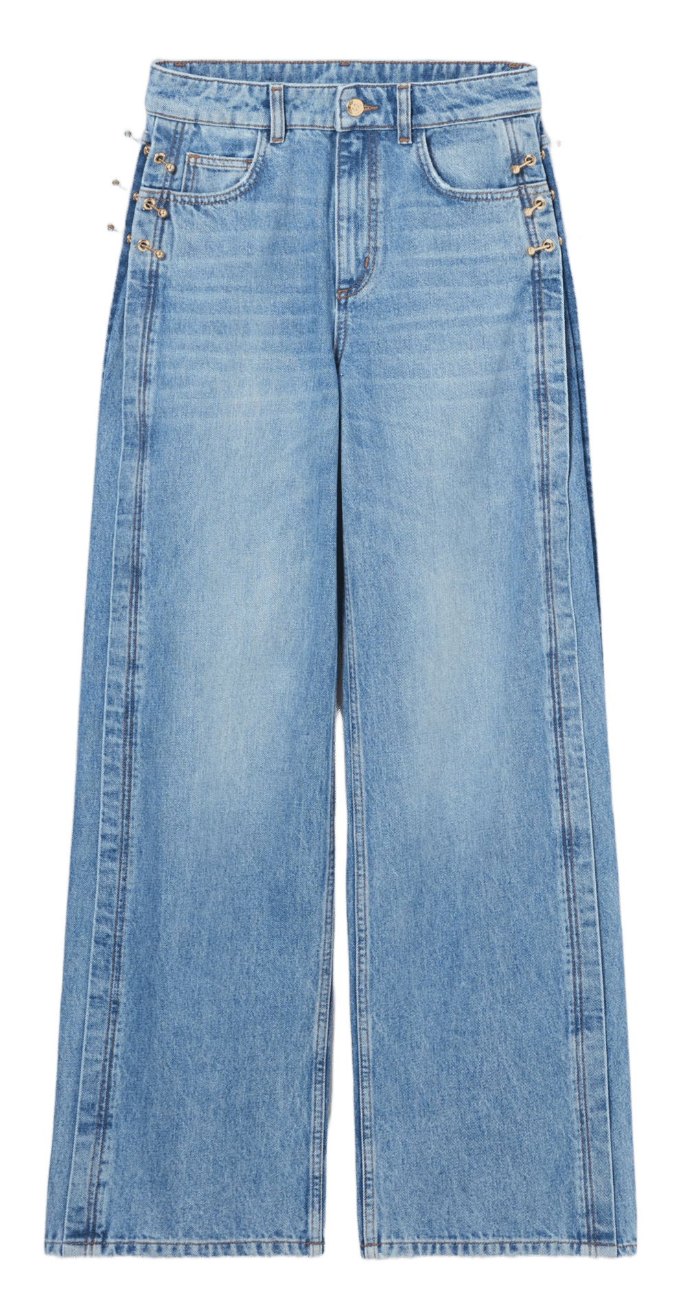 Jean large en coton CLAUDIE PIERLOT Bleu