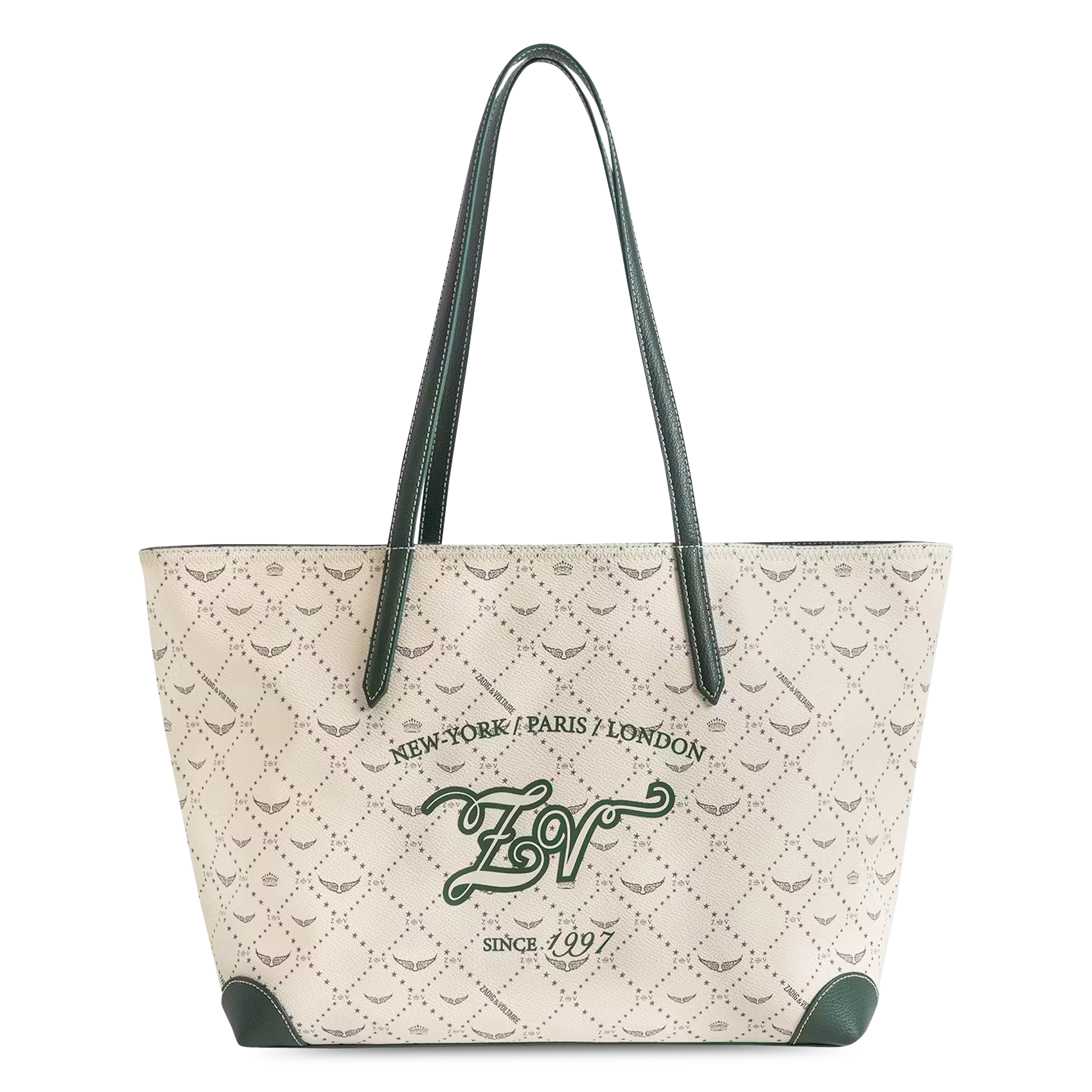 Printed tote bag ZADIG&VOLTAIRE White